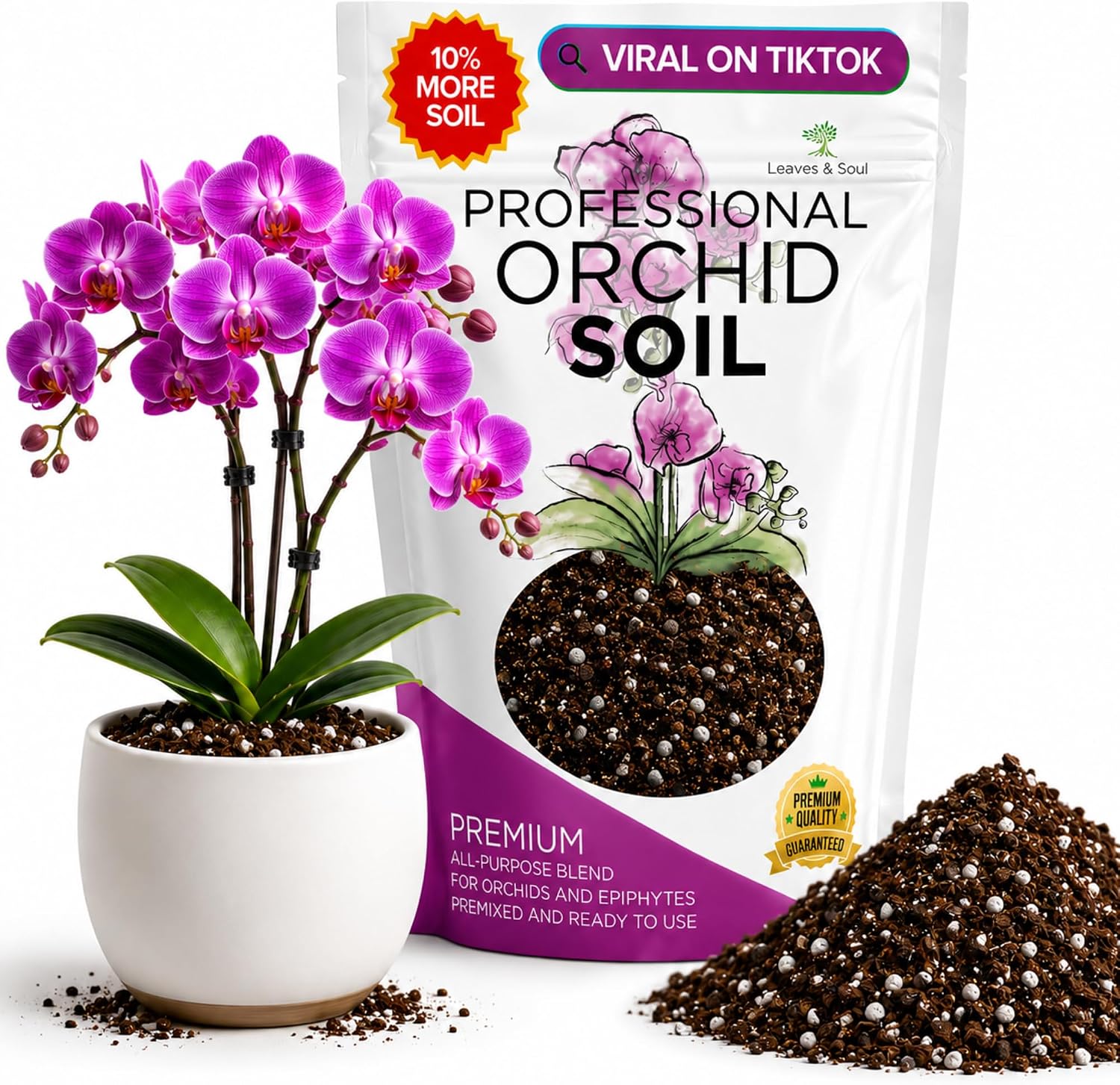Professional Bonsai Soil Mix Ready to Use | Large 2.2 Quarts, Premium Potting Soil for Bonsai Trees