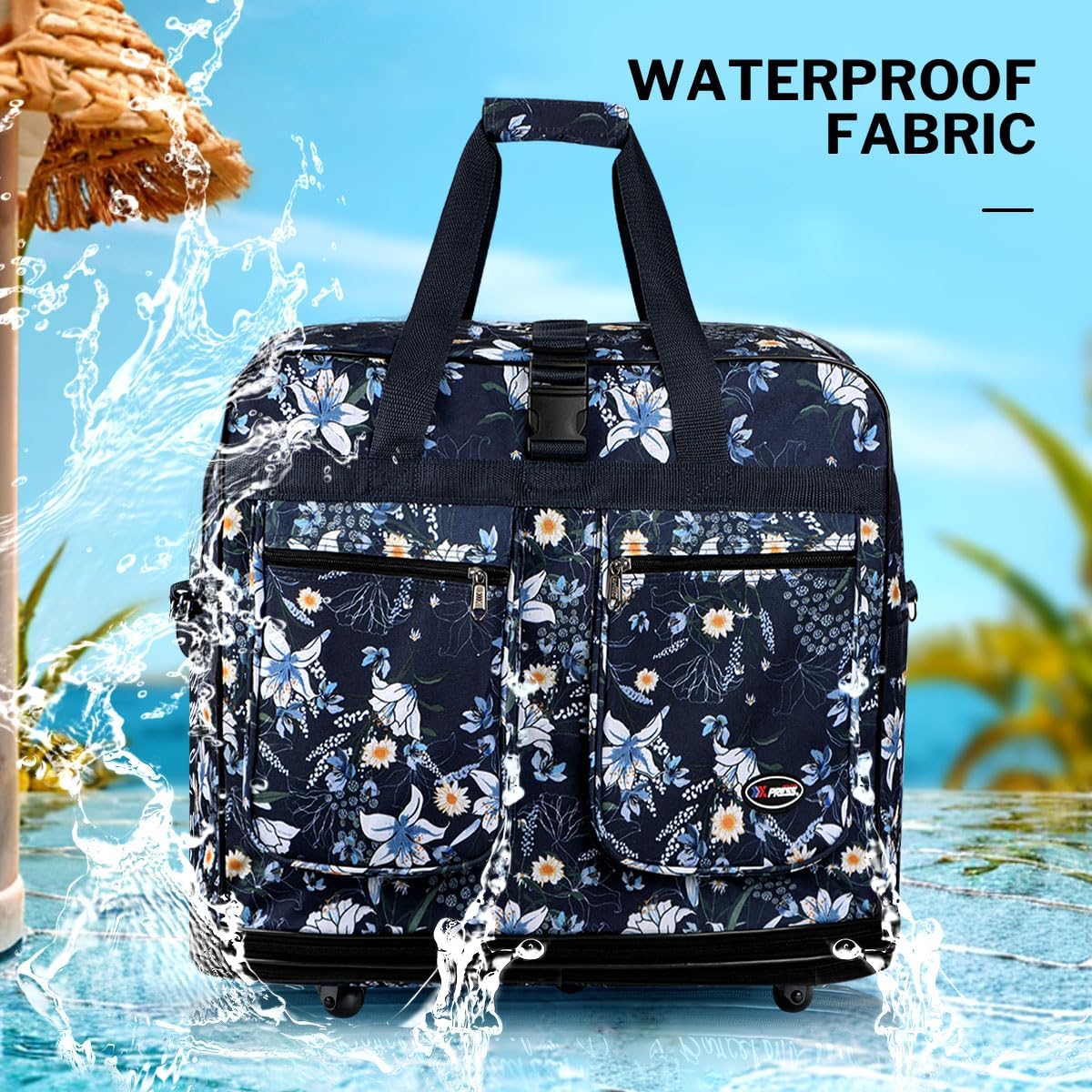 40'' Expandable Rolling Duffel Bag Suitcases w/Wheels,Foldable Luggage Bag