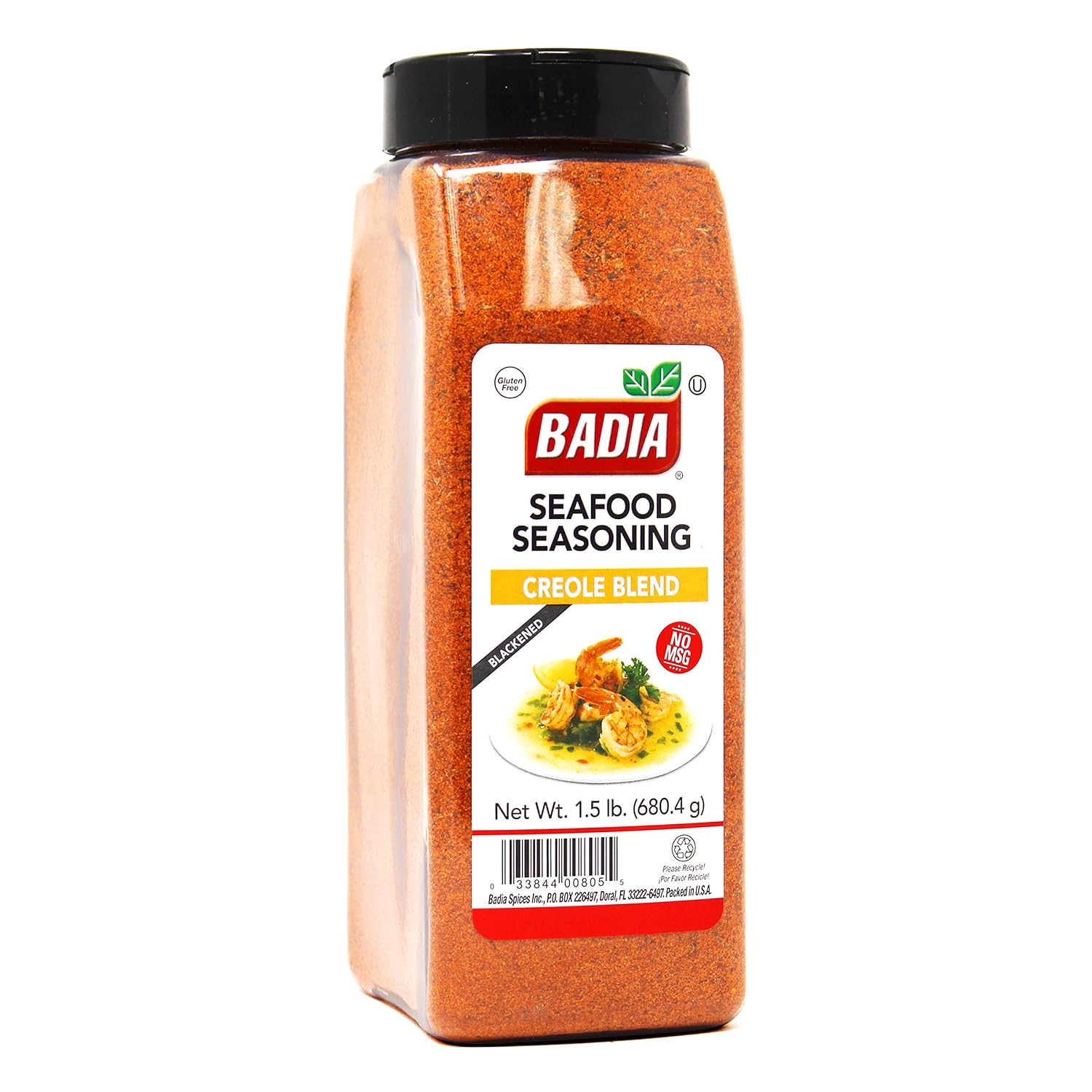 Badia Blackened Seafood Seasoning, 1.5 lb – Creole Spice Blend | Bold Creole-inspired seasoning for blackened seafood, fish, shrimp, meats, grilling, pan-searing, and Southern-style recipes