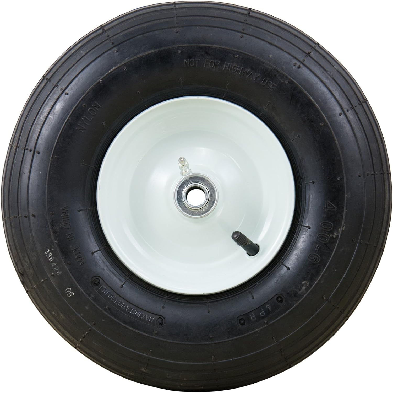 Marathon 4.00-6" Pneumatic (Air Filled) Tire on Wheel, 3" Hub, 5/8" Bearings