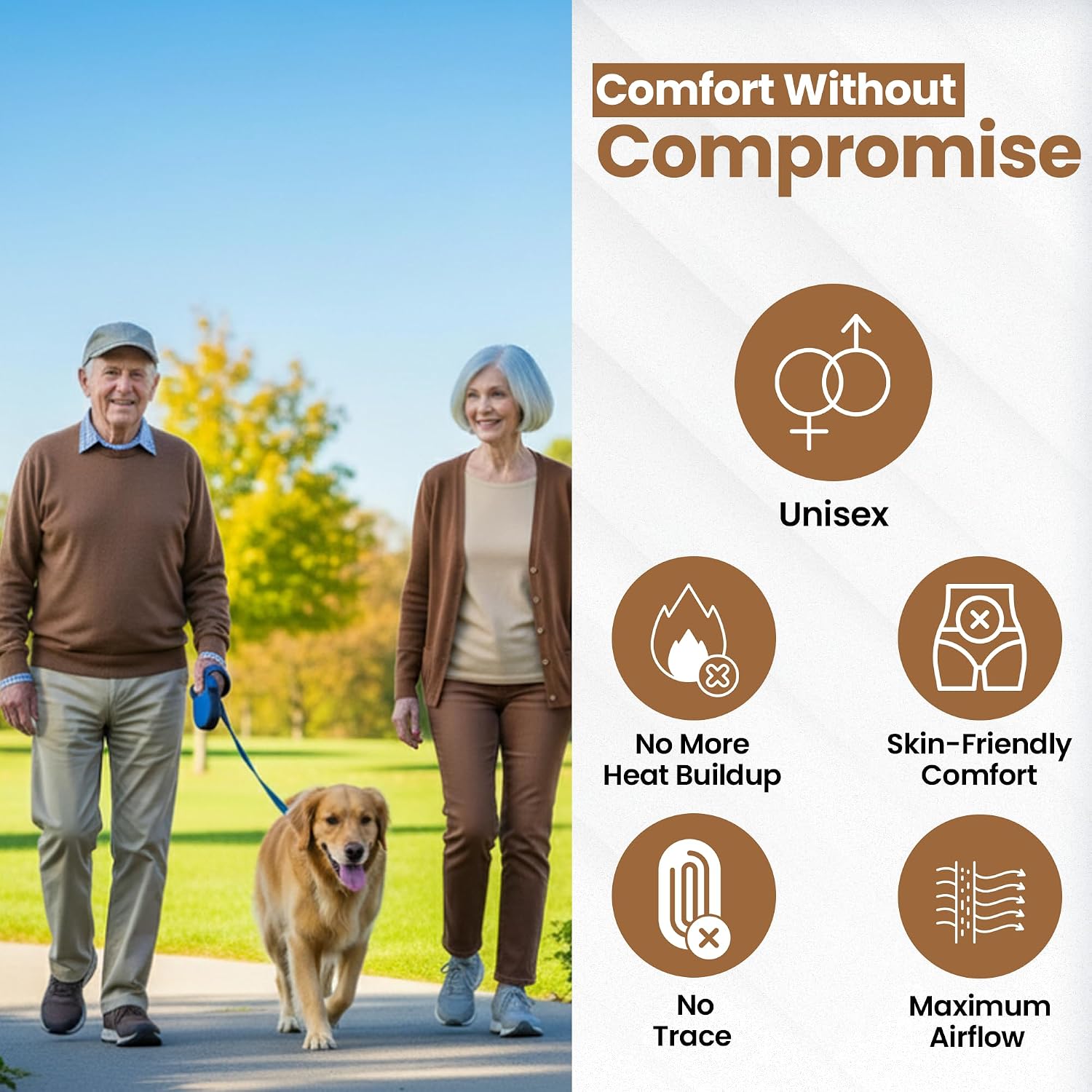 Incontinence Leak-Protection, Washable Pull-On Diaper Cover Pant, Advanced-Cool-Lightweight-Durable- Kleinert's (Beige, XX-Large)