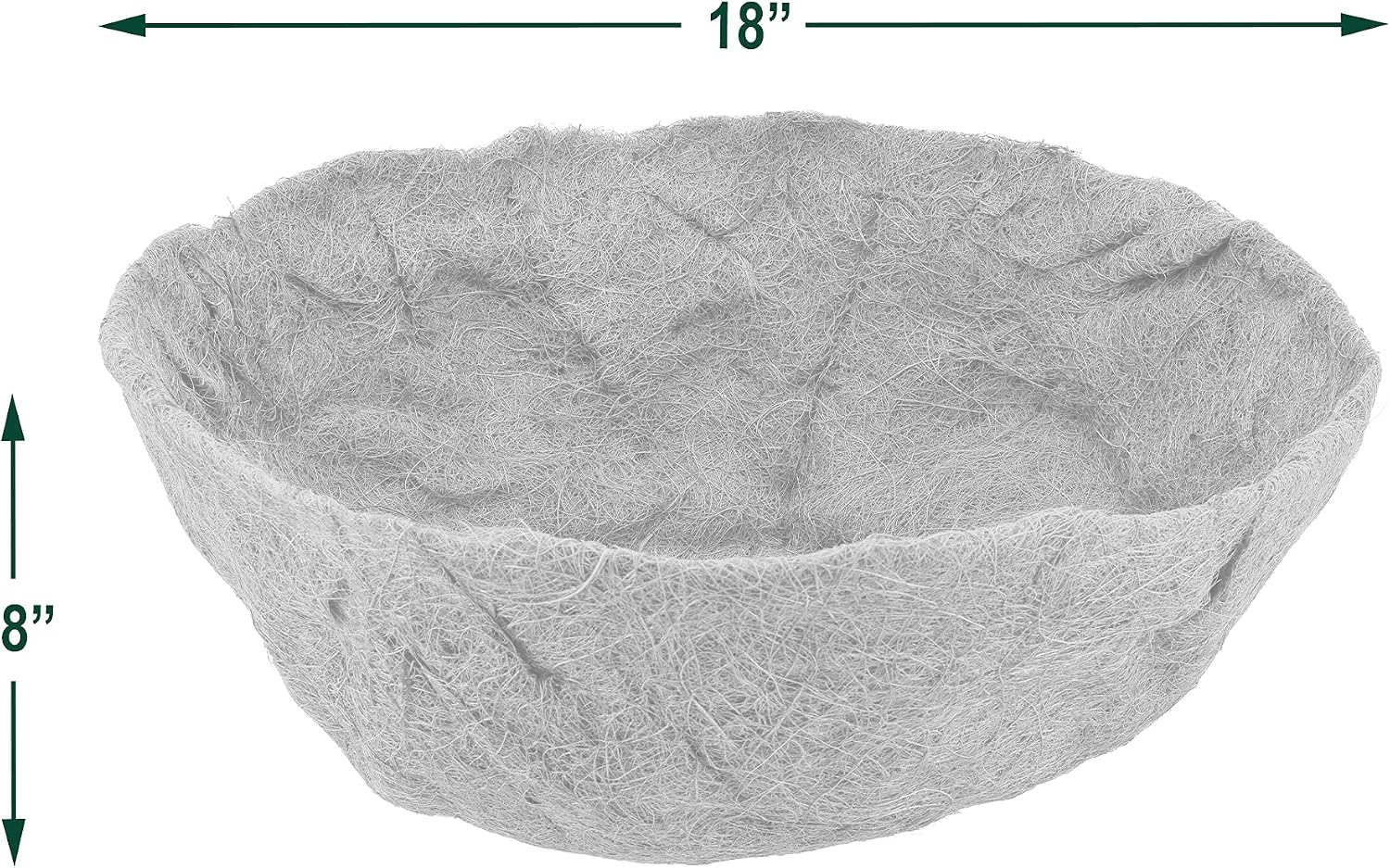 Arcadia Garden Products Extra Durable CB52 18-inch Coco Liner for Half Round Circle Wall Mounted Planters