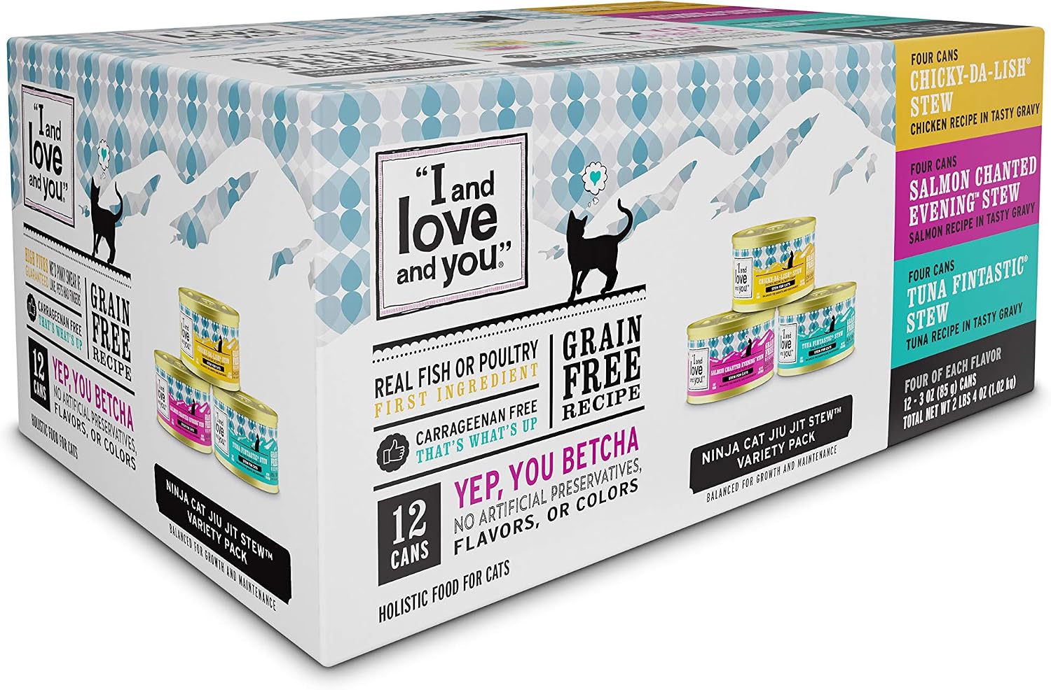 I AND LOVE AND YOU, Cat Food Variety, 3 Ounce, 12 Pack