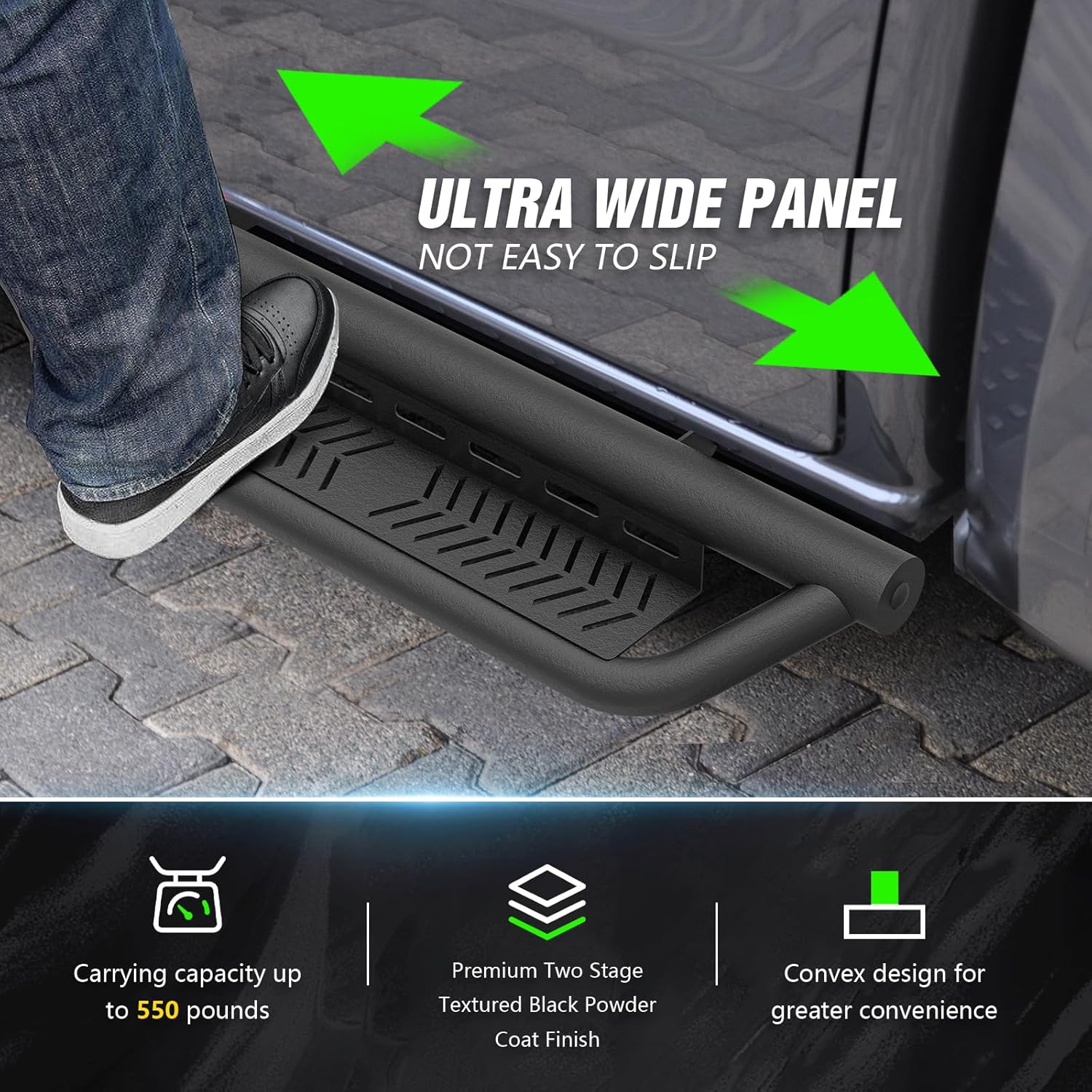 Crew Cab Running Boards Side Steps Compatible for 2009-2018 Dodge Ram 1500, 2019-2024 1500 Classic, 2010-2026 Dodge Ram 2500 & 3500 CrewCab