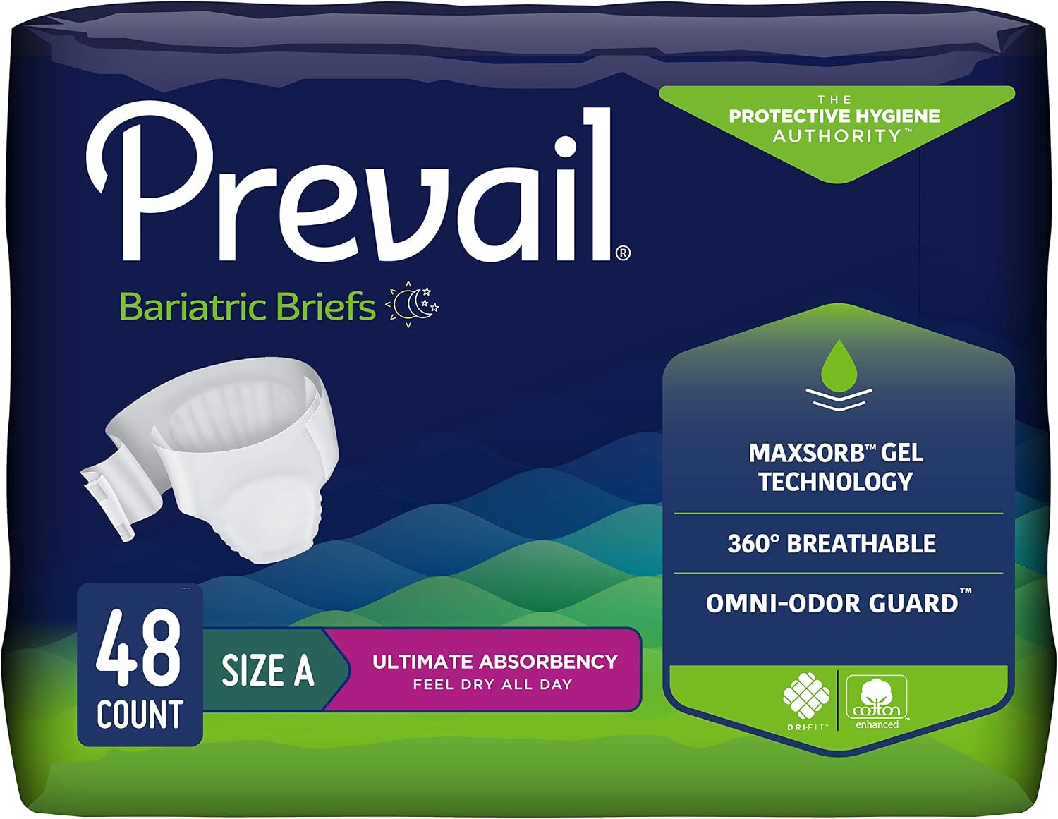 Prevail Incontinence_Protector, Size A (48 Count) | Disposable, Incontinence, Ultimate Absorbency, Size A