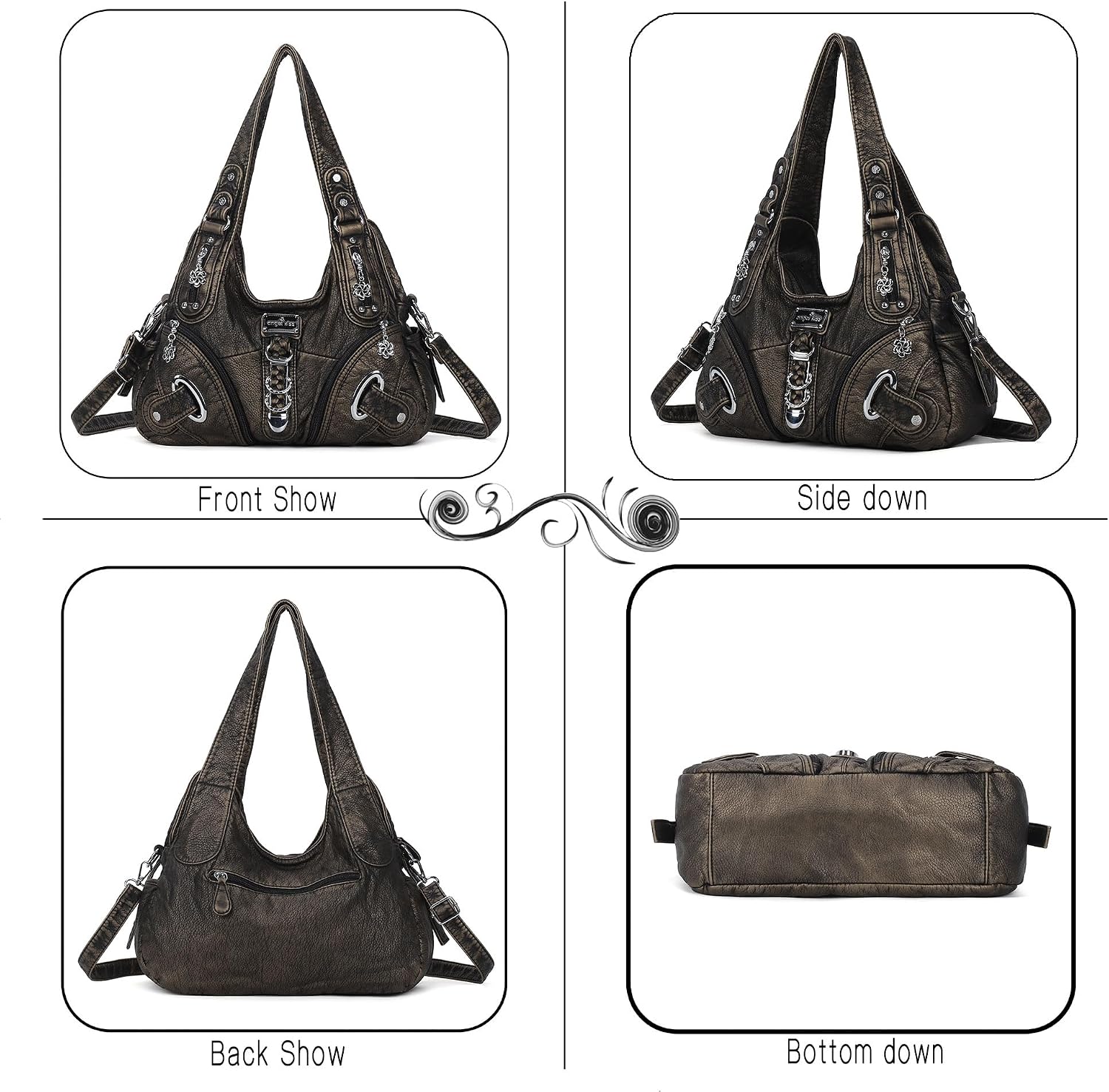 Angelkiss Hobo Purses and handbags for Women Satchel Handbag Women Purses Large Daily Shoulder Bags