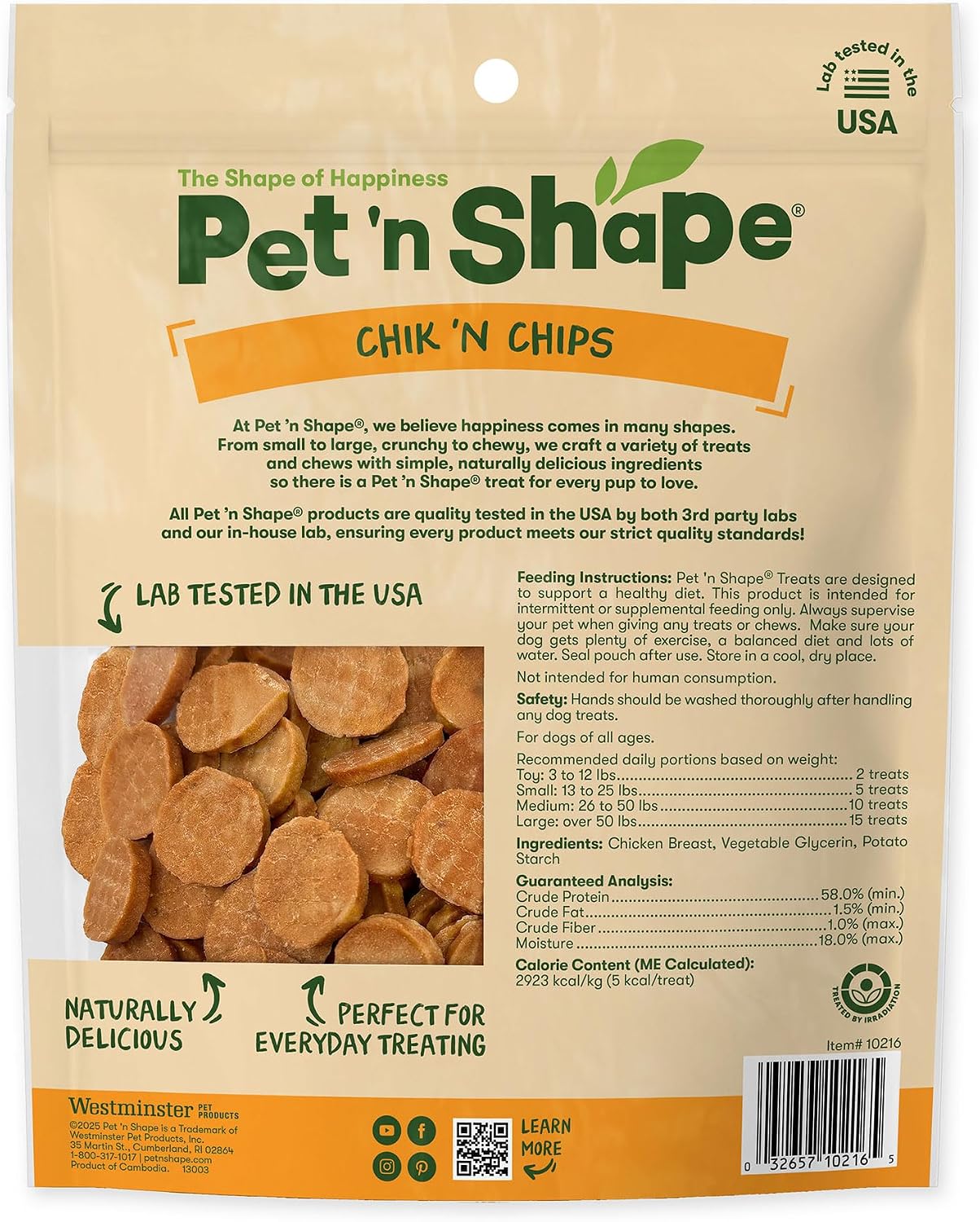 Pet 'n Shape Chik 'n Chips Jerky Dog Treats - 1 Pound
