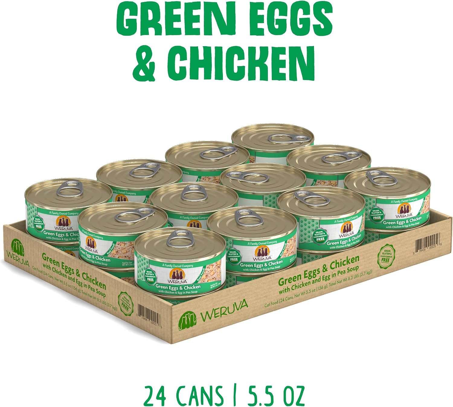 Weruva Classic Cat Food, Paw Lickin’ Chicken with Chicken Breast in Gravy, 3oz Can (Pack of 24)