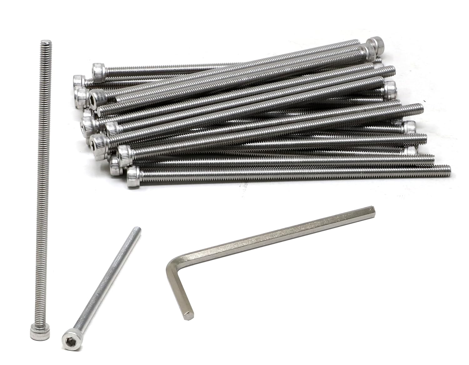 iexcell 20 Pcs M8 x 30/35/40/45/50 mm Stainless Steel 304 Hex Socket Head Cap Screws Bolts Assortment, Fully Threaded