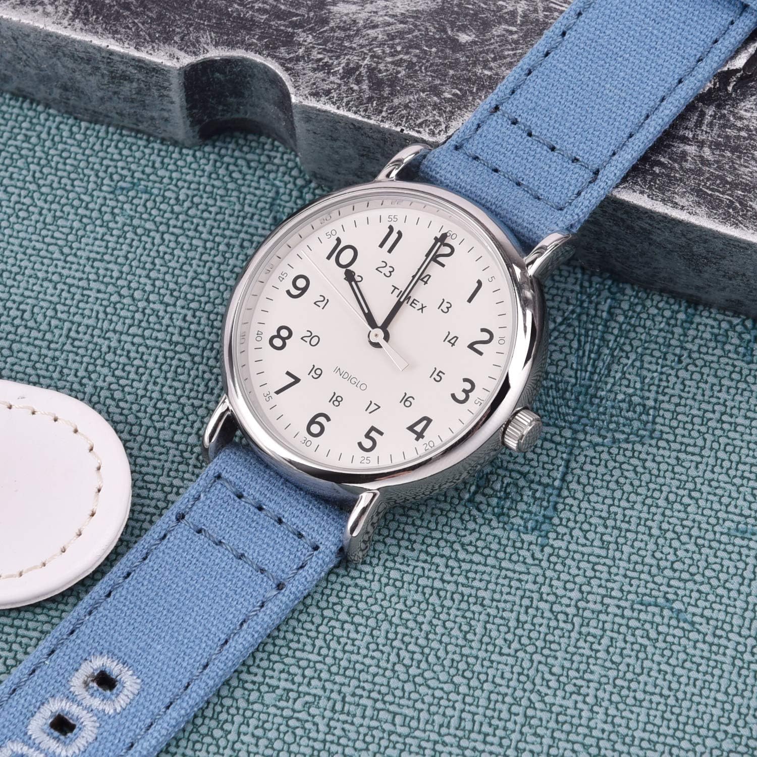 Ritche Christmas Gift Canvas Vintage Quick Release Watch Band 18mm 20mm 22mm 24mm Replacement Watch Straps for Men Women, White Elephant Gifts, Stocking Stuffers for Men, Father's Day gifts