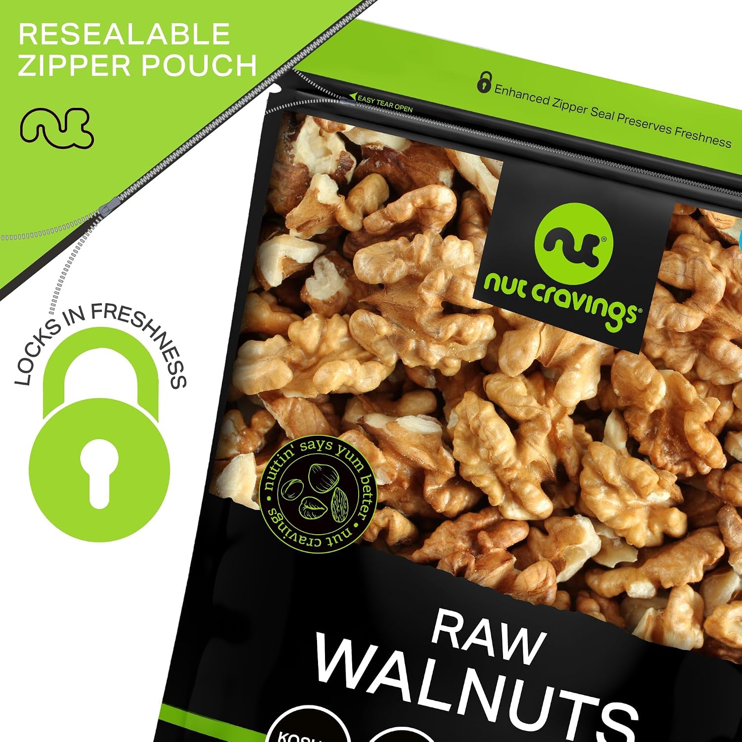 NUT CRAVINGS - Raw Walnuts In Shell, Whole, (80oz - 5 LB)