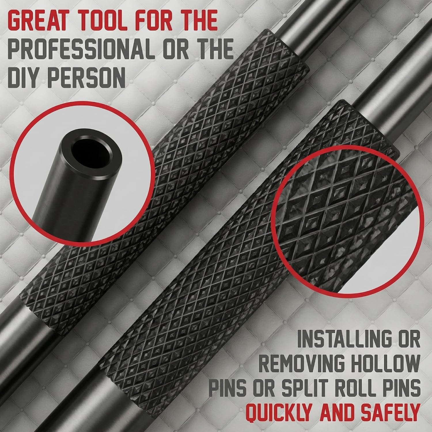 Gotical 4 -Pieces Roll Pin Punch Set and with Free Pivot Pin - Pieces Bolt Catch Install for Automotive, Watch Repair