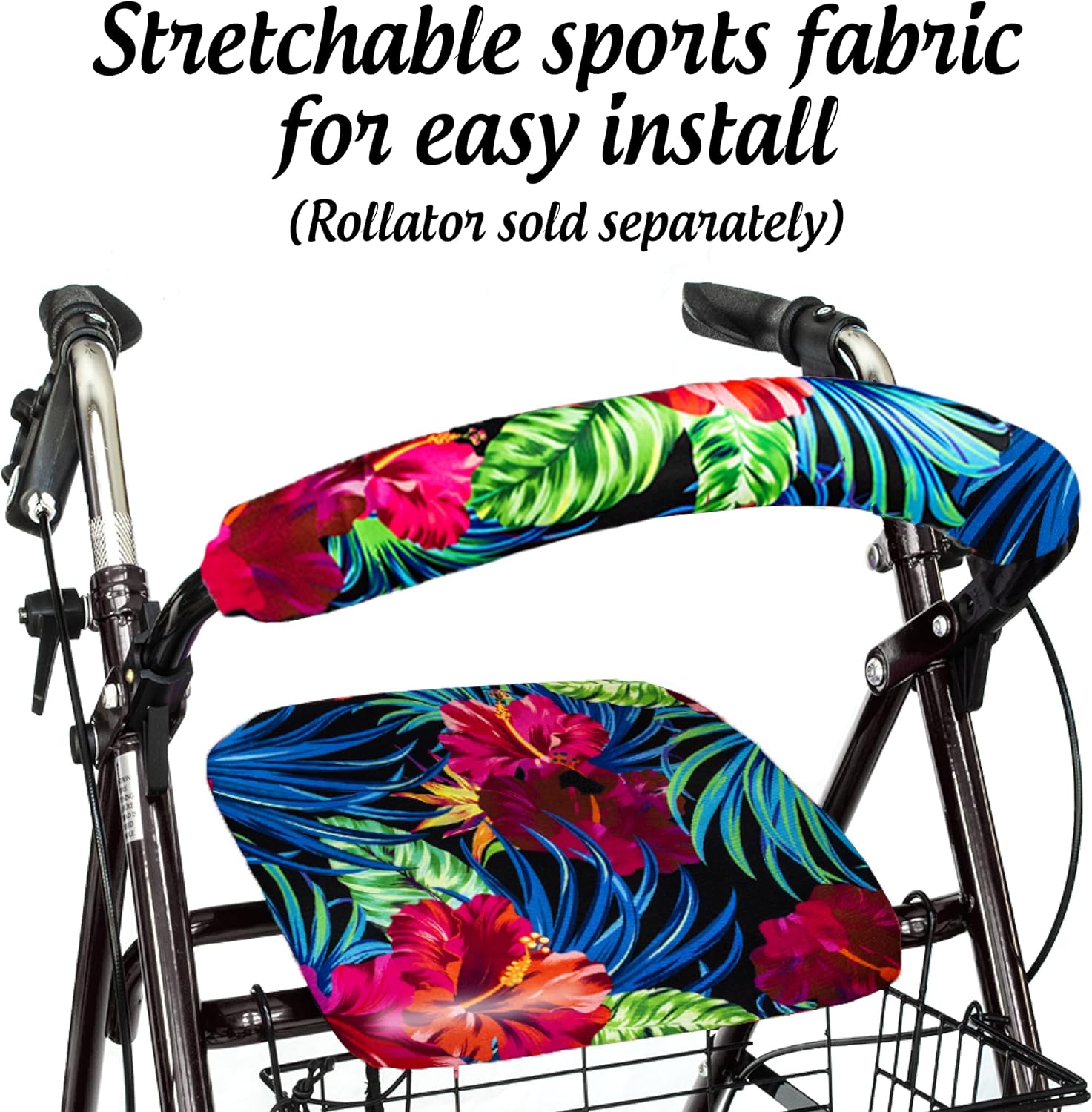 Top Glides Playful Purple Universal Rollator Walker Seat and Backrest Covers (Purple)