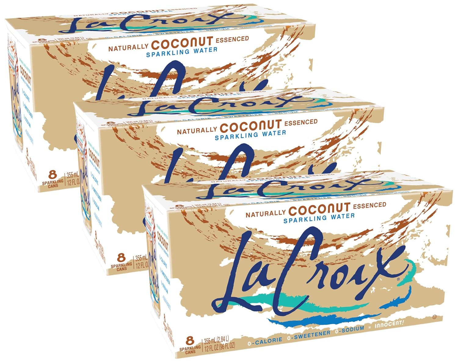 La Croix, Water Sparkling Coconut, 12 Fl Oz, 8 Count