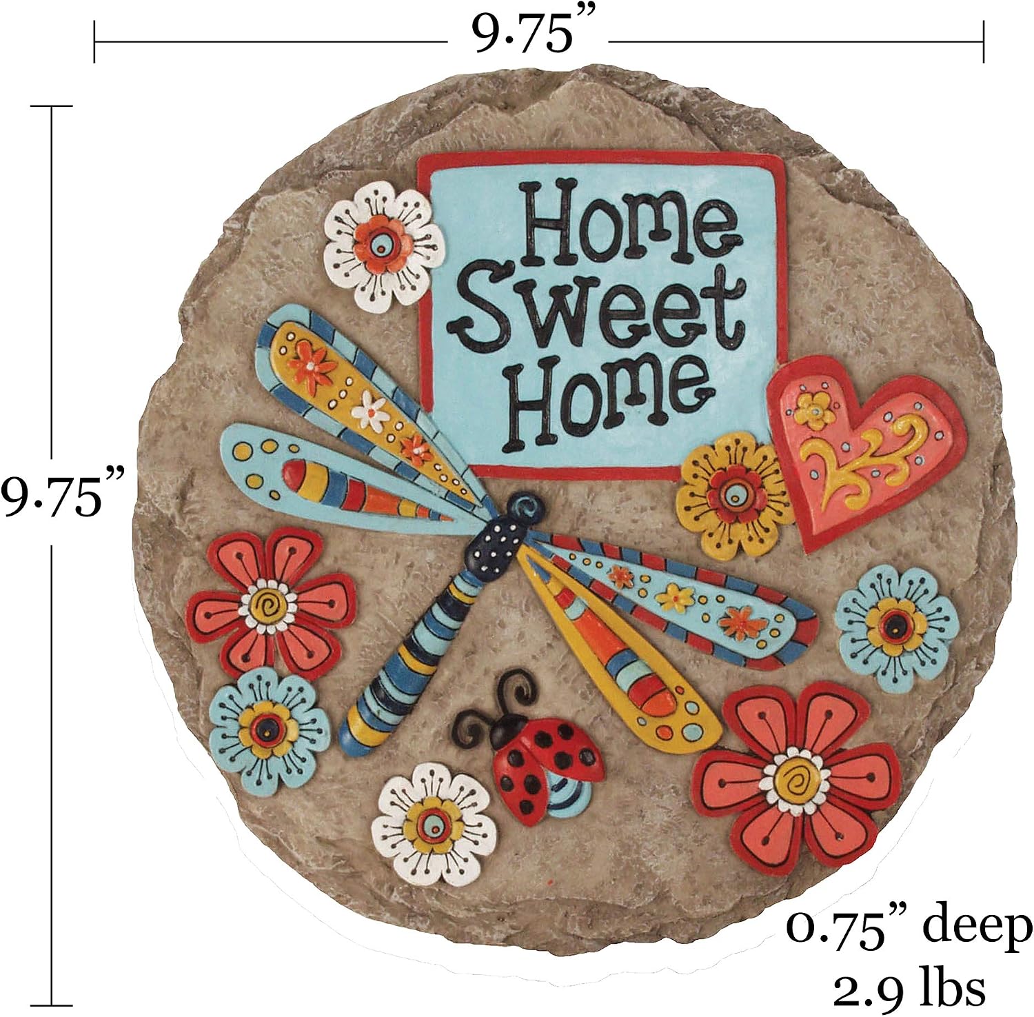 Spoontiques - Garden Décor - Nut House Stepping Stone - Decorative Stone for Garden