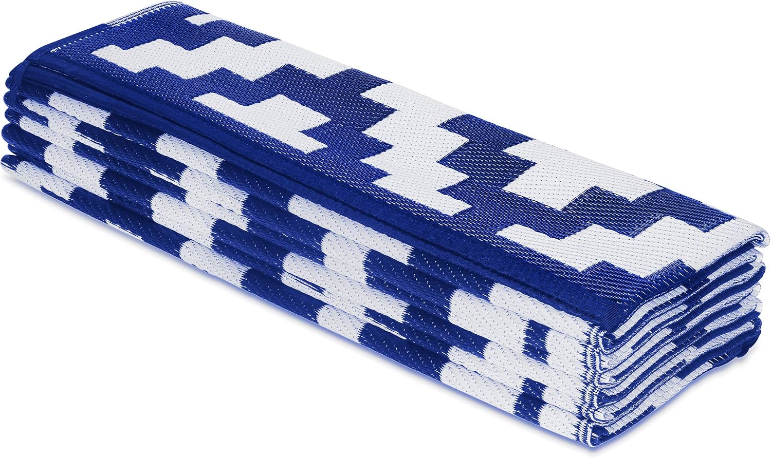 FH Home Outdoor Camping Rug - Waterproof, Fade Resistant, Reversible - Premium Recycled Plastic - Striped - Large Patio, Deck, Sunroom