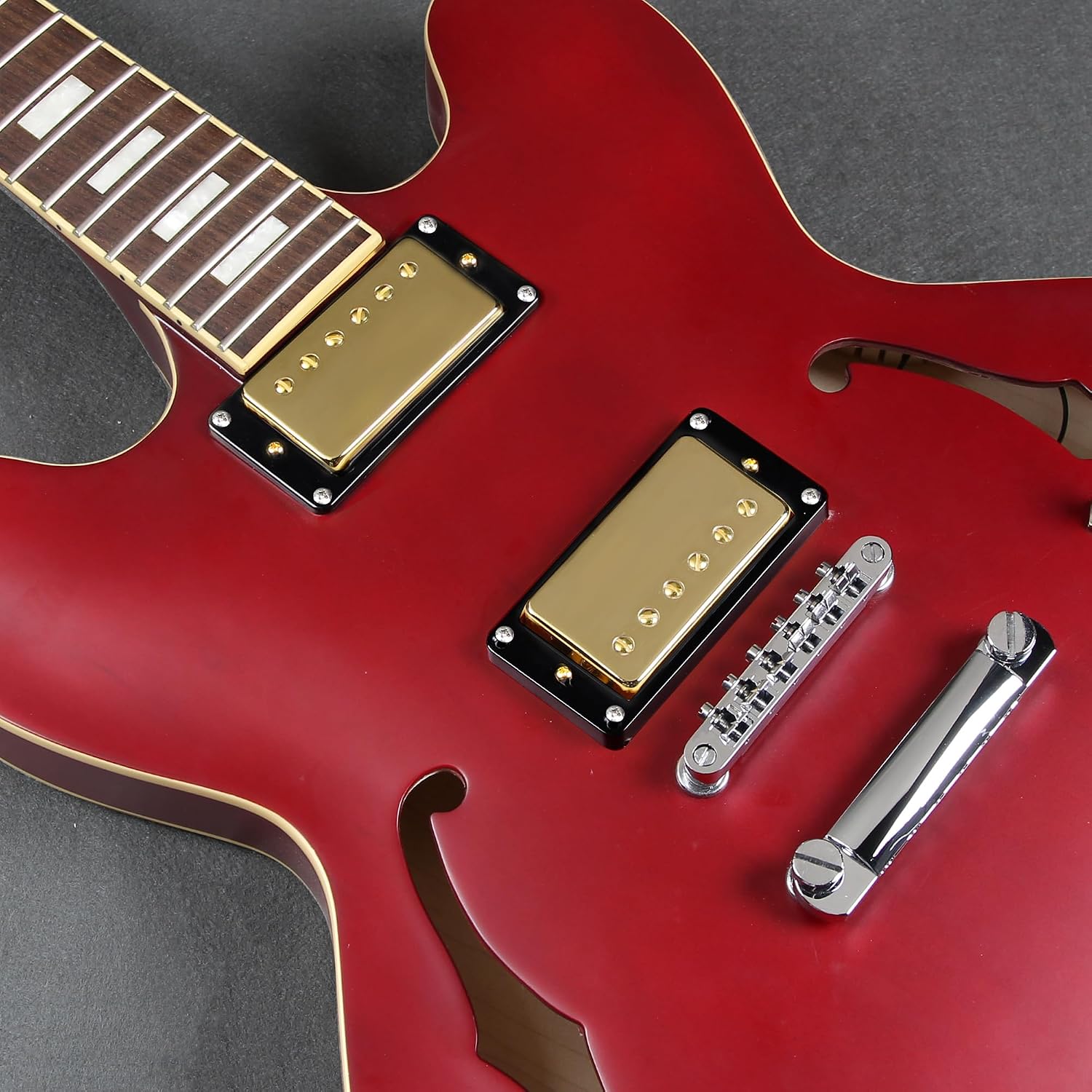 FLEOR Alnico5 Guitar Humbucker Pickup Set Chrome Bridge & Neck Pickups Compatible with LP style Guitar Part