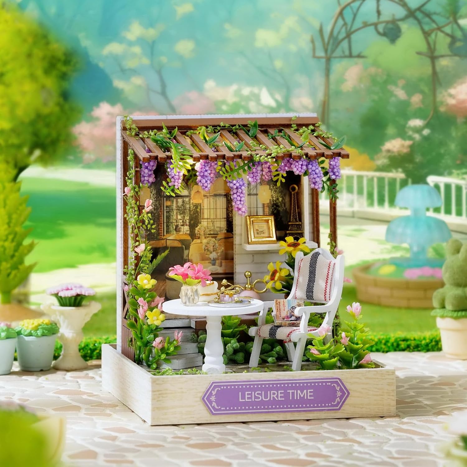 CUTEROOM DIY Doll Room Miniature Furniture Wooden House Kit-Study Room