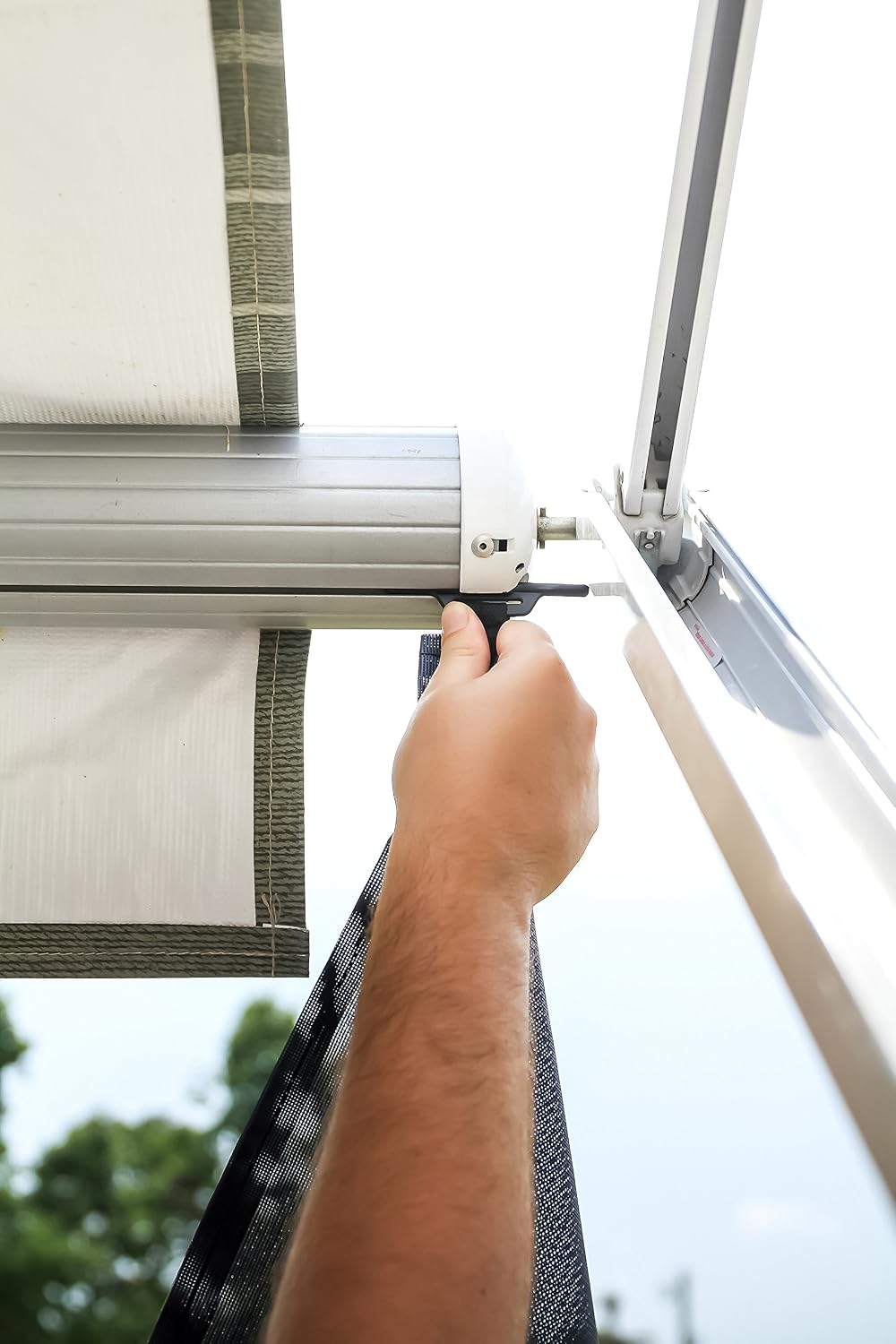Camco RV Awning Shade Kit | Features Mesh Fabric, Retractable, and Measures 54-Inches x 180-Inches (51457)