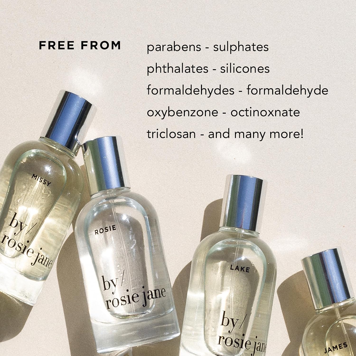 By Rosie Jane Eau De Parfum Spray (Leila Lou) - Clean Perfume for Women - Non-Toxic Body Mist with Notes of Juicy Pear, Sweet Jasmine & Tangerine Skin - Paraben, Sulfate & Phthalate Free (50ml)