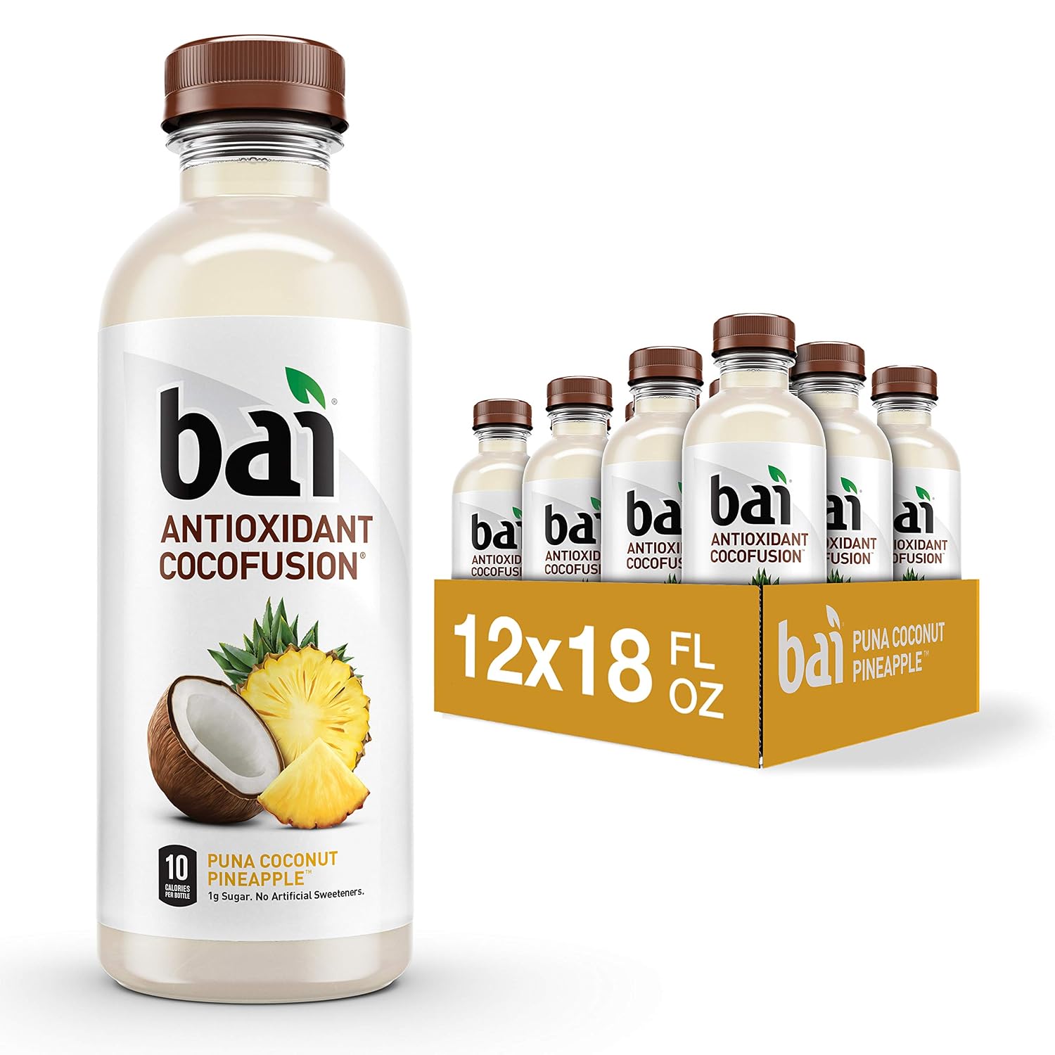 Bai Flavored Water, Kula Watermelon, Antioxidant Infused Drinks, 18 Fluid Ounce Bottle (Pack of 12)