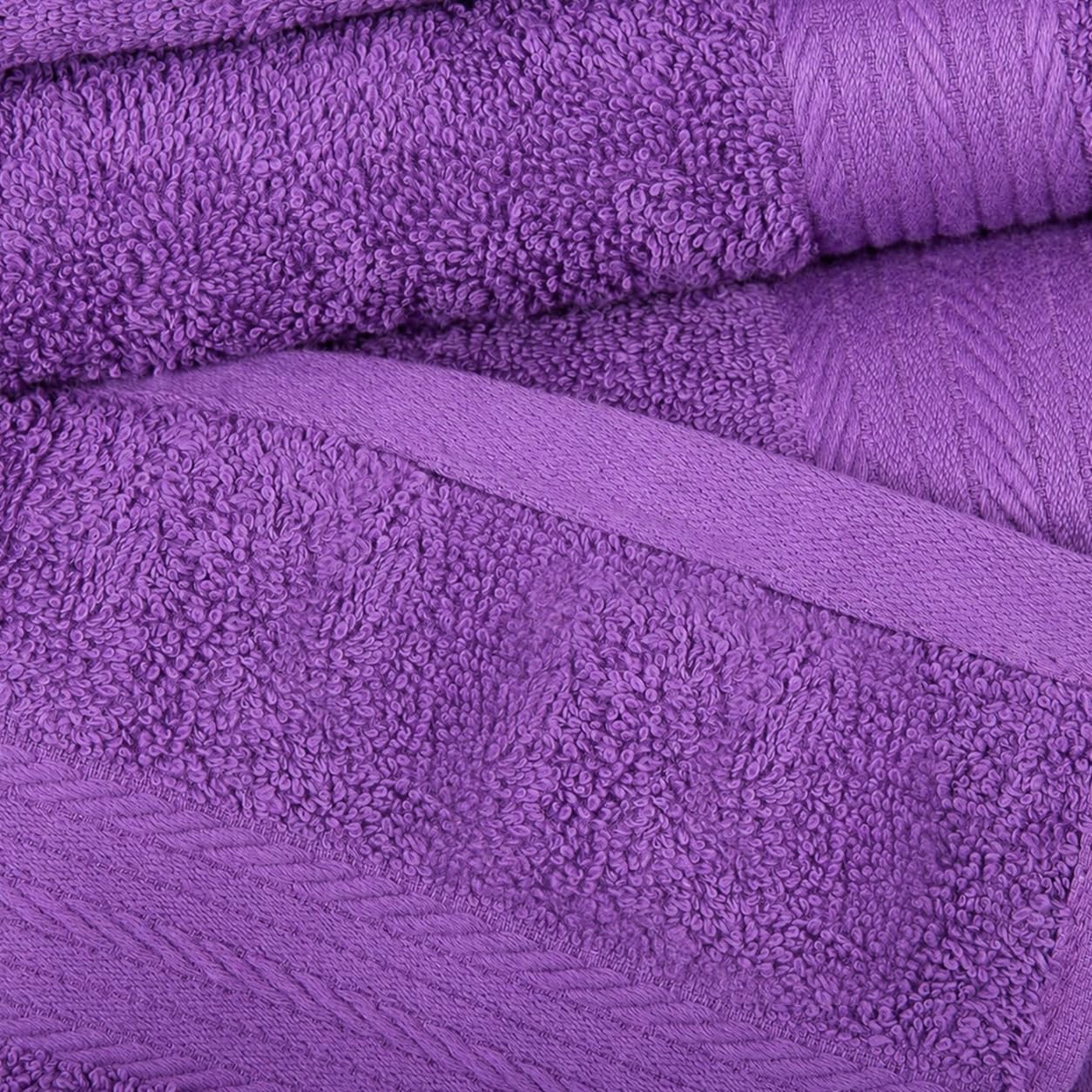 Ample Decor 100% Cotton Hand Towels 18x28 Inches, 600 GSM, Soft & Absorbent, Set of 12, Purple