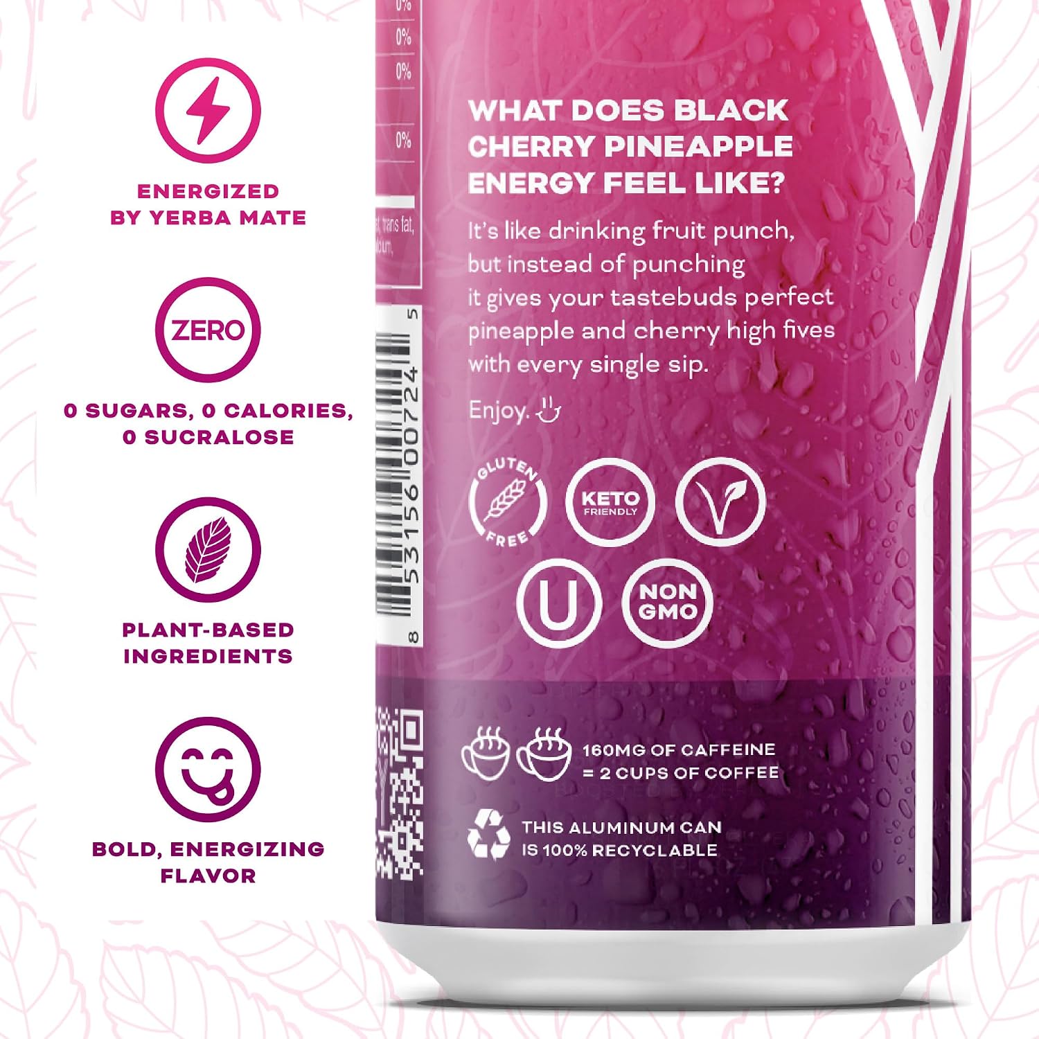 Yerbaé Energy Seltzer - Variety Performance Pack. No Sugar/Calories/Carbs. Energized by Yerba Mate Naturally Caffeinated Plant-Based, Healthy Alternative to Coffee/Sugary Sodas, Pack of 12, 12oz cans