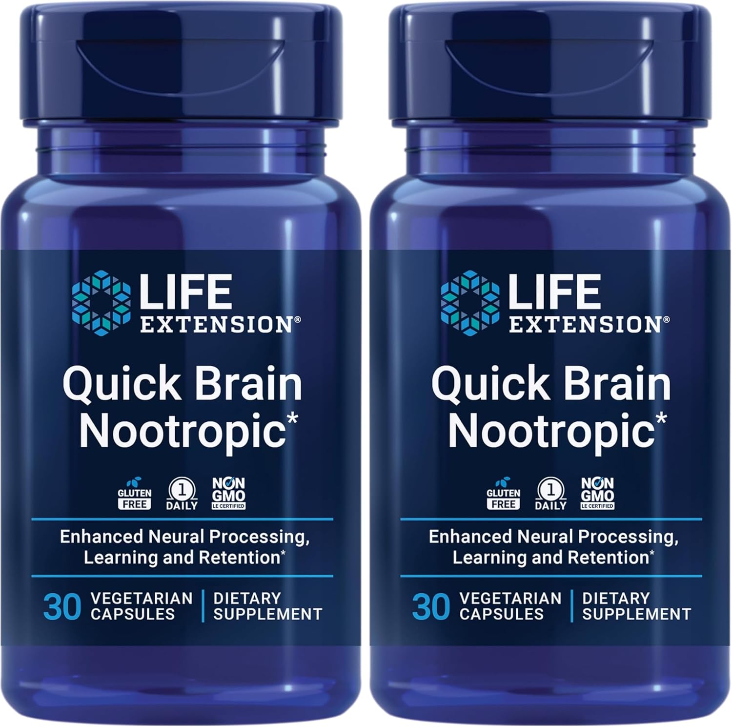 Life Extension Quick Brain Nootropic, Fast Thinking and Focus, 30 Capsules