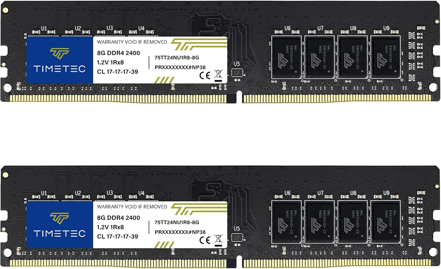 Timetec 16GB DDR4 2400MHz (PC4-2400T) PC4-19200 UDIMM Desktop RAM – 288-Pin 1.2V CL17 Non-ECC Unbuffered DIMM Memory Module Upgrade