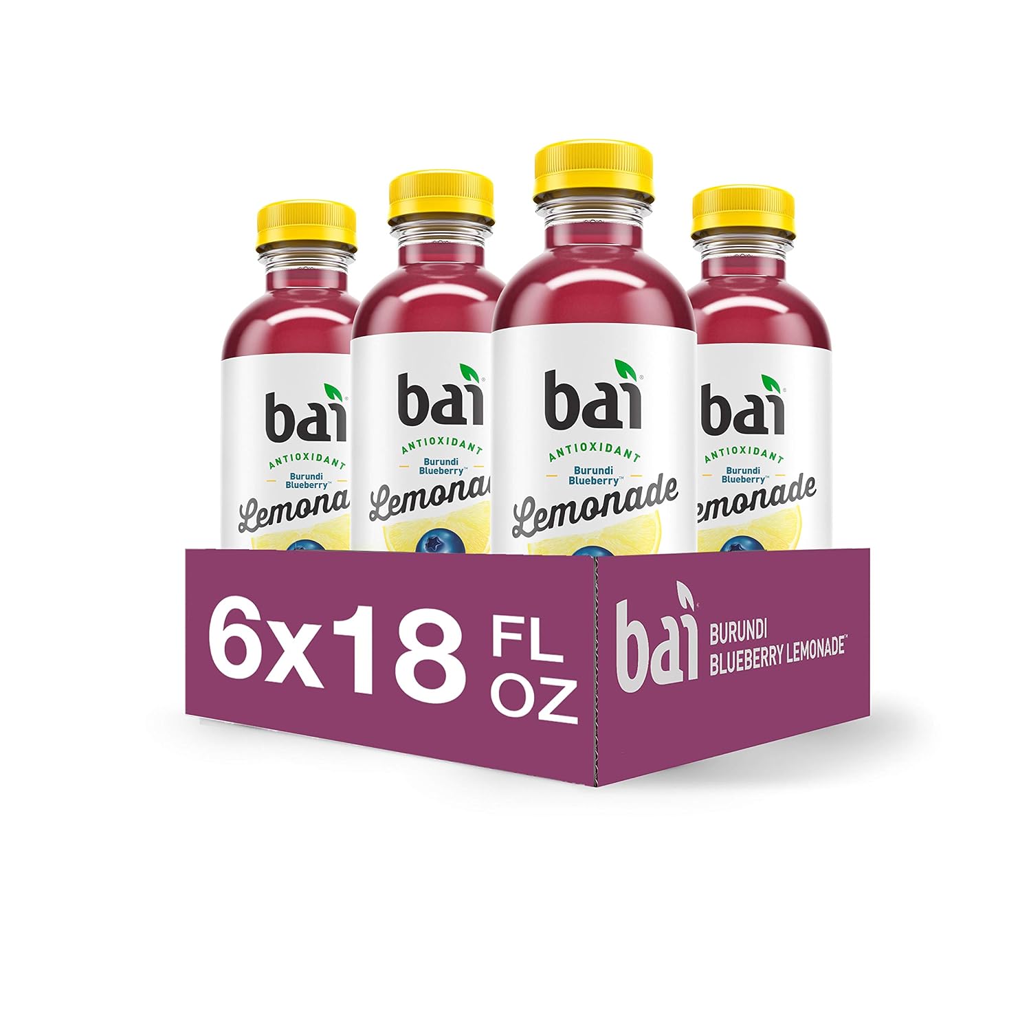 Bai Coconut Flavored Water Puna Coconut Pineapple, Antioxidant Infused, Coconut Pineapple Flavored Water Drink, 18 Fluid Ounce Bottles, 6 Count