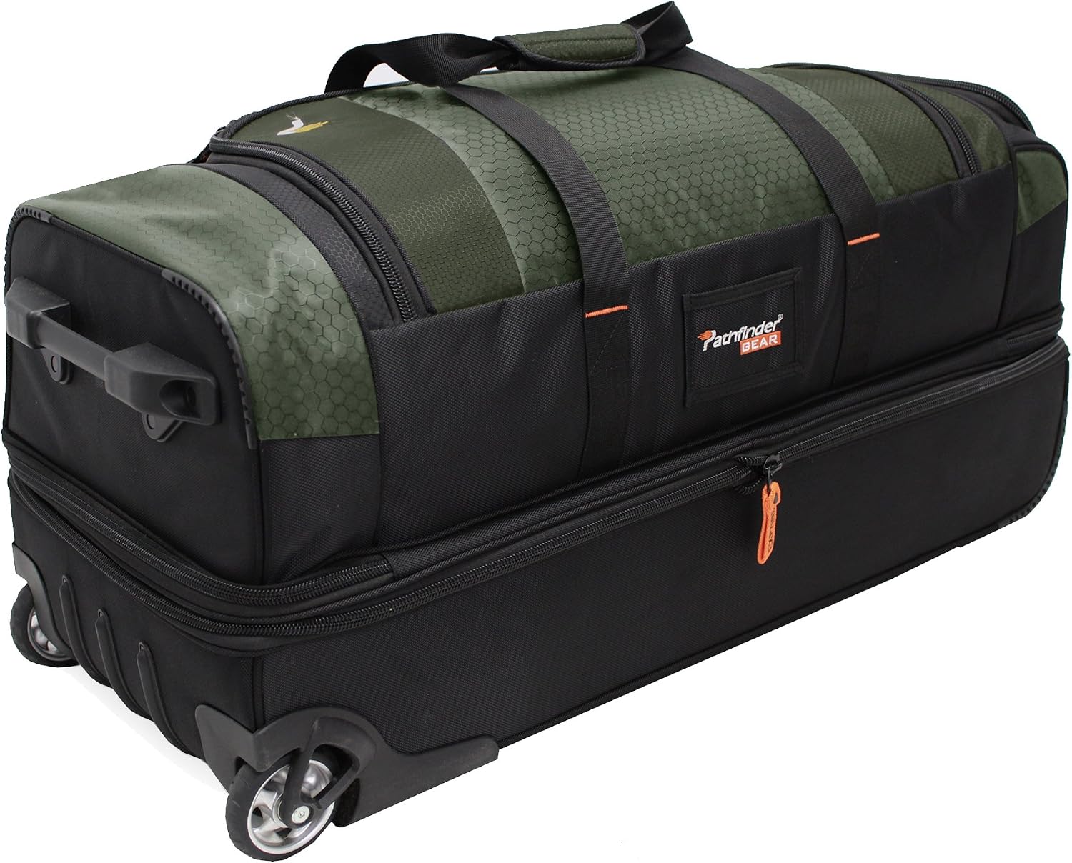 Pathfinder Gear 26 Inch Rolling Drop Bottom Duffel, Black, One Size