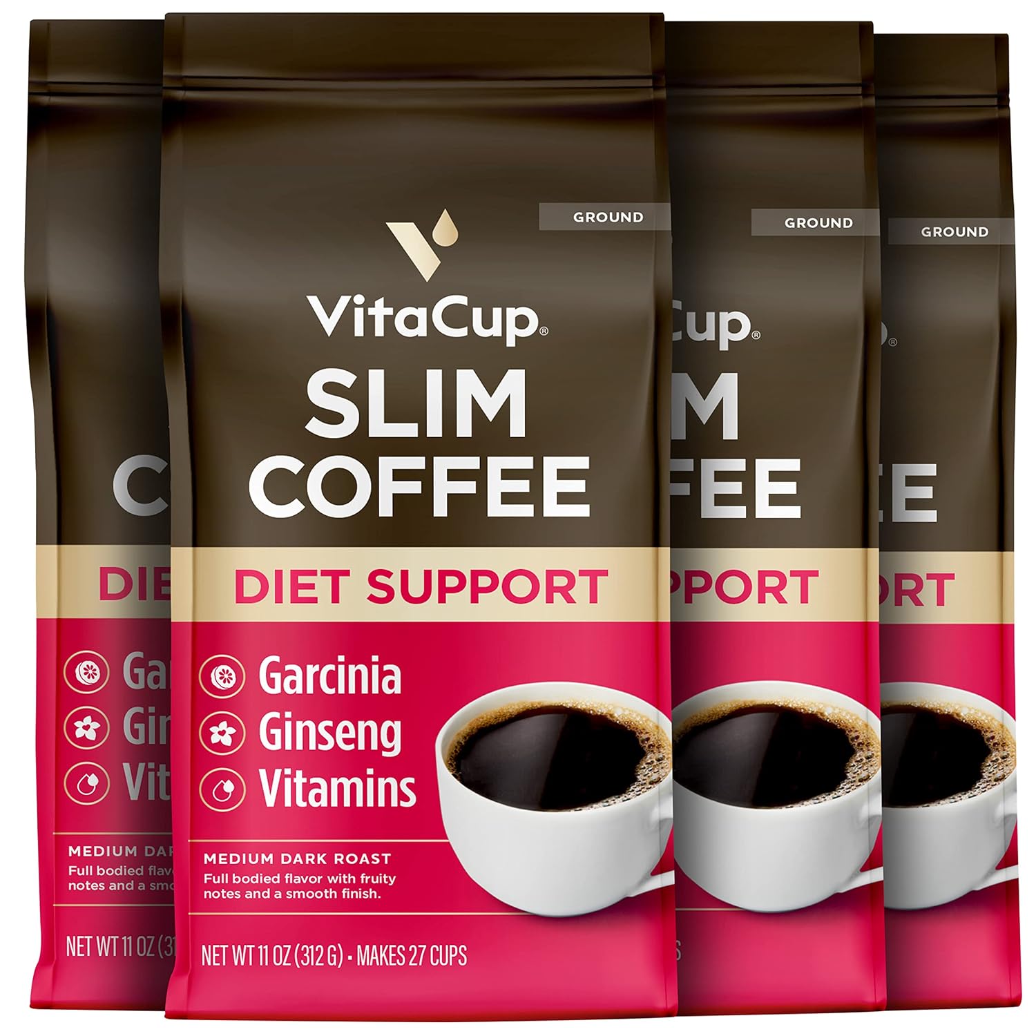 VitaCup Genius Keto Ground Coffee with MCT Oil, 11oz