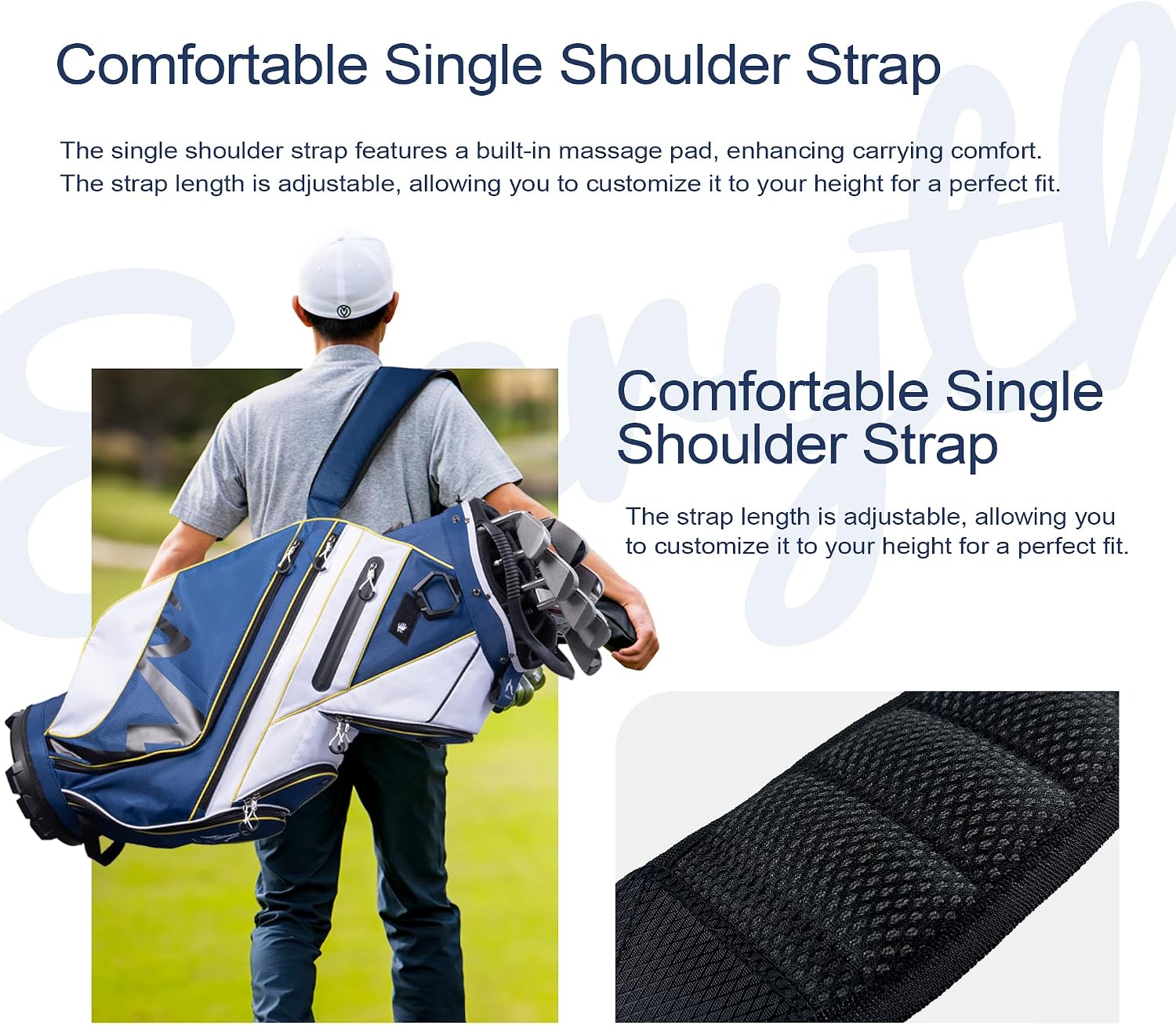 14-Way Golf Cart Bag with Organizer Divider | Full-Length Dividers, Rain Cover Included, Easy-Carry Handles, Club Organization, Cart Compatible