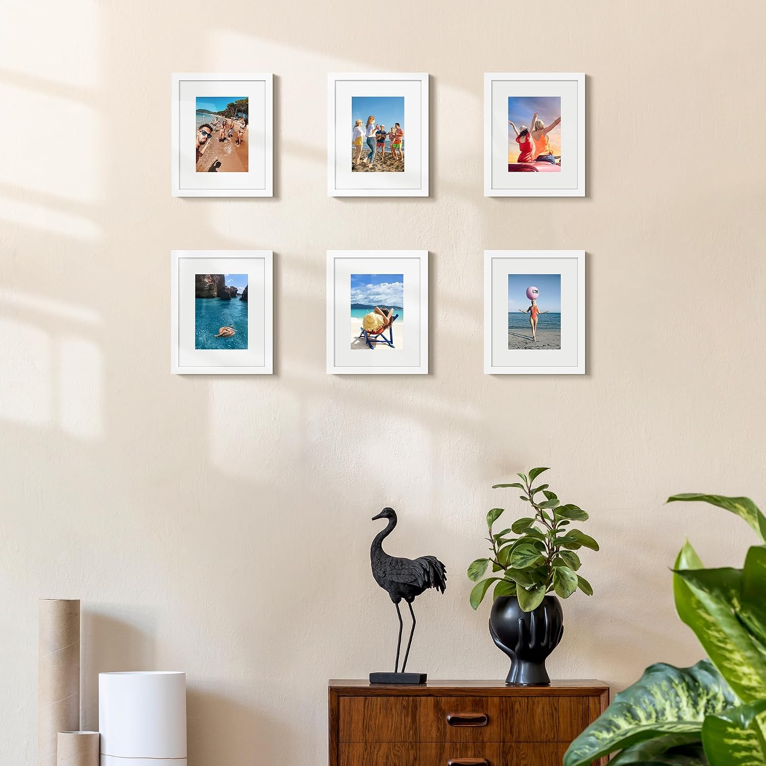 upsimples 12x12 Picture Frame, Gallery Glass Poster Frames Set of 3, Black