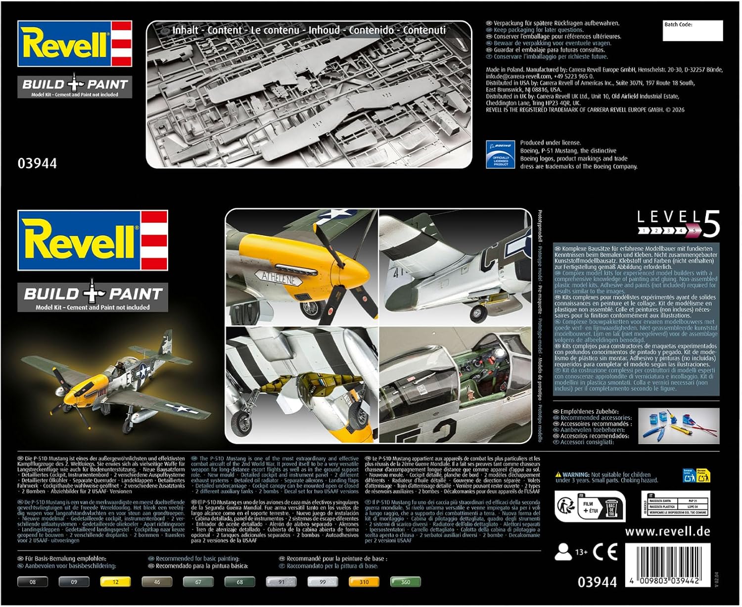 Revell 03944 - P-51D Mustang 1: 32 Scale