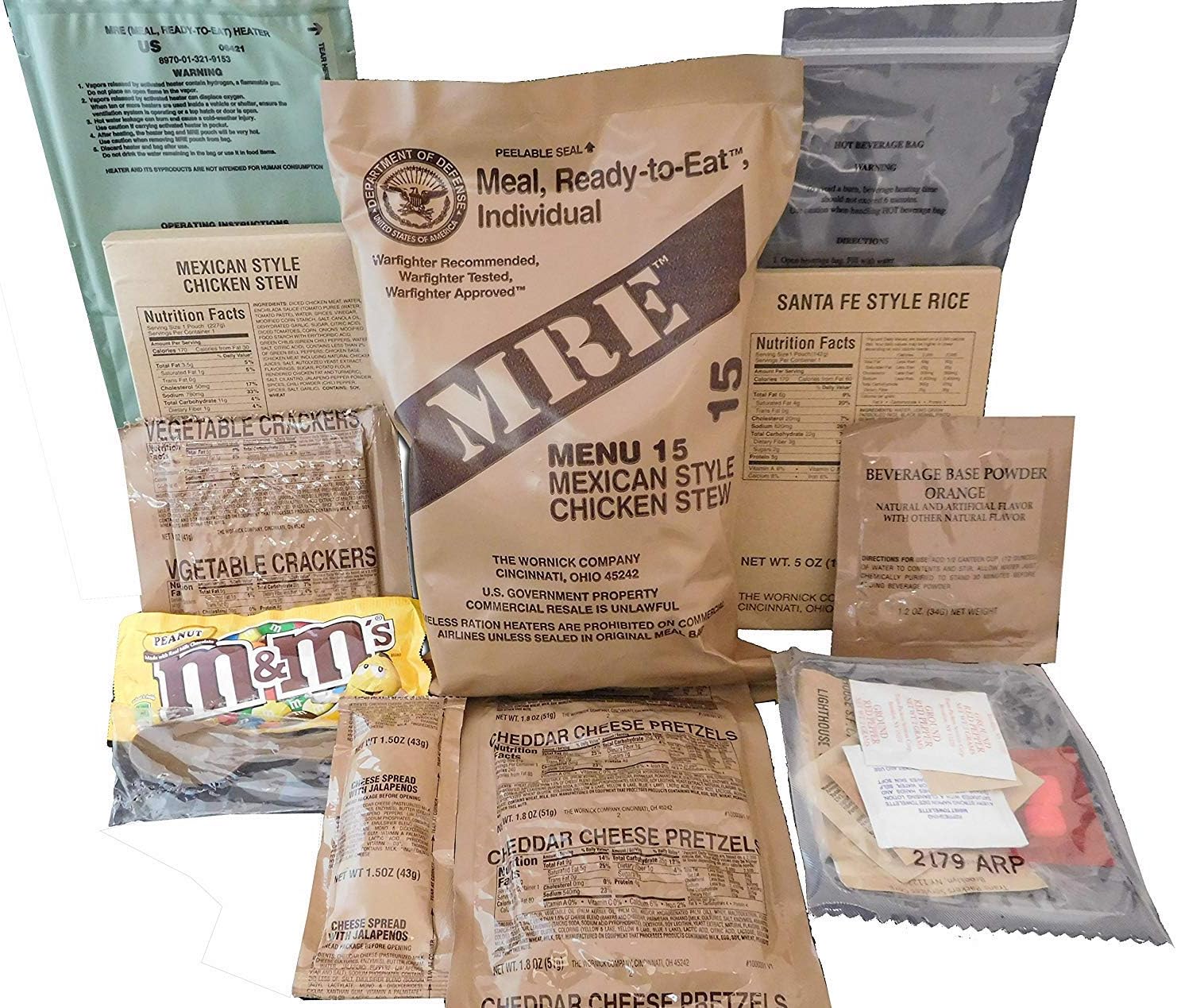 MREs (Meals Ready-to-Eat) Genuine U.S. Military Surplus (1 Pack) Assorted Flavor | Ready-to-Eat Shelf-Stable Meal | Genuine Military Surplus | Long