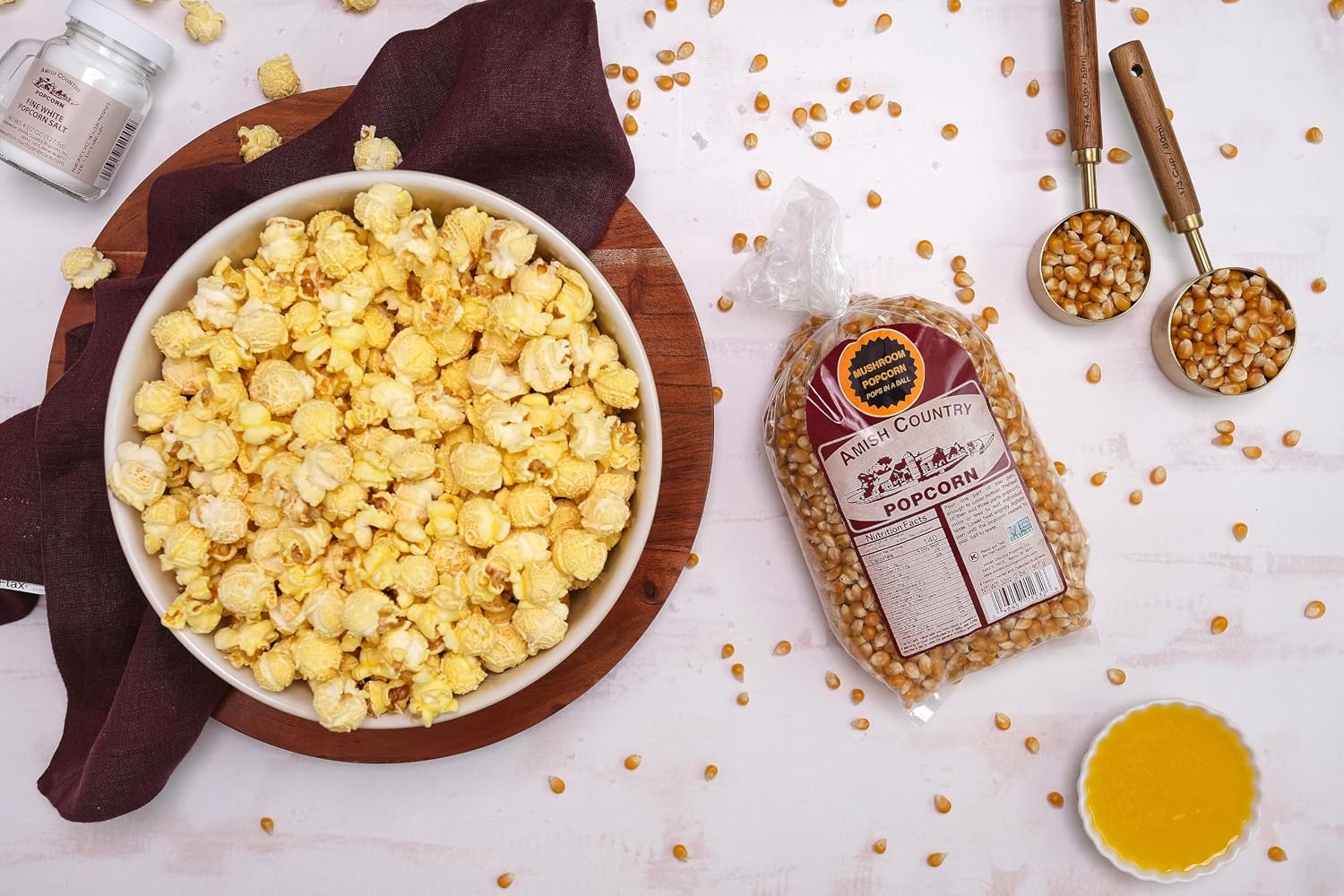Amish Country Popcorn | 6 lb Bag | Mushroom Popcorn Kernels | Old Fashioned, Non-GMO and Gluten Free (Mushroom - 6 lb Bag)