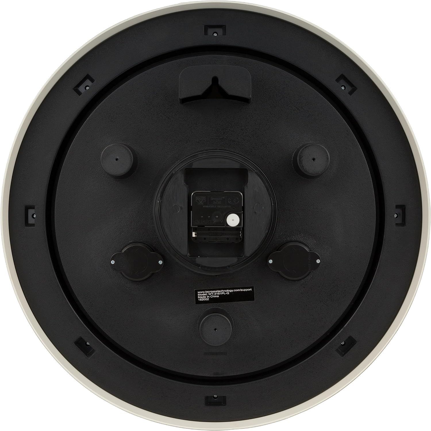La Crosse Technology WT-3181PL-Q Quartz Time Analog Indoor/Outdoor Wall Clock, 18"