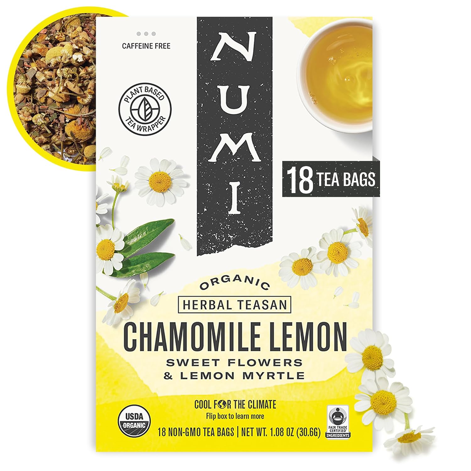 Numi Organic Gunpowder Green Tea – 54 Green Tea Bags – Bold, Smooth Flavor, Packed with Antioxidants, Naturally Energizing, Microplastic-Free Tea Bags