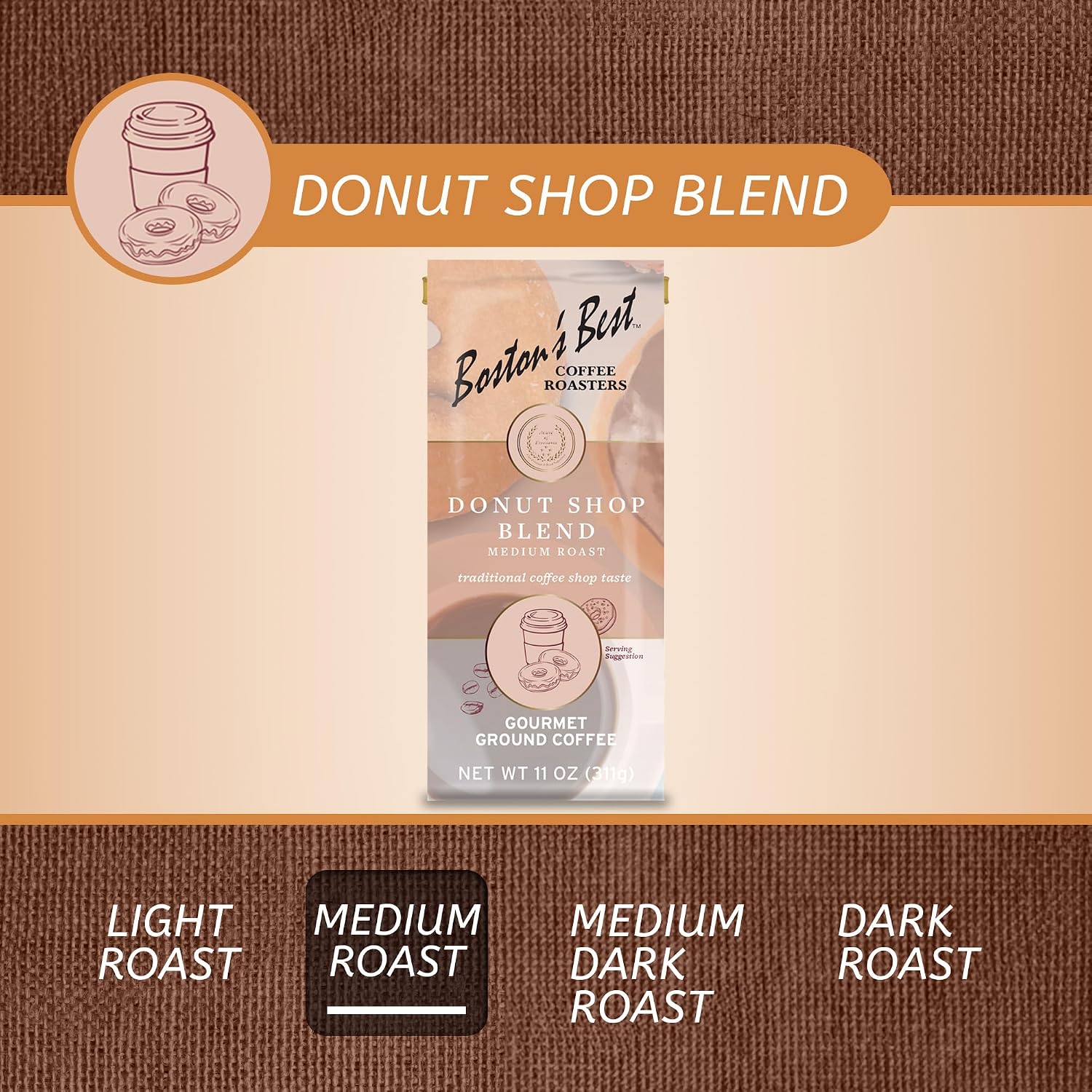 Boston’s Best Coffee - Fall-Inspired Pumpkin Spice Medium Roast Gourmet Delicious Flavored Coffee, Premium Ground - 11 oz. / 311 g Bag