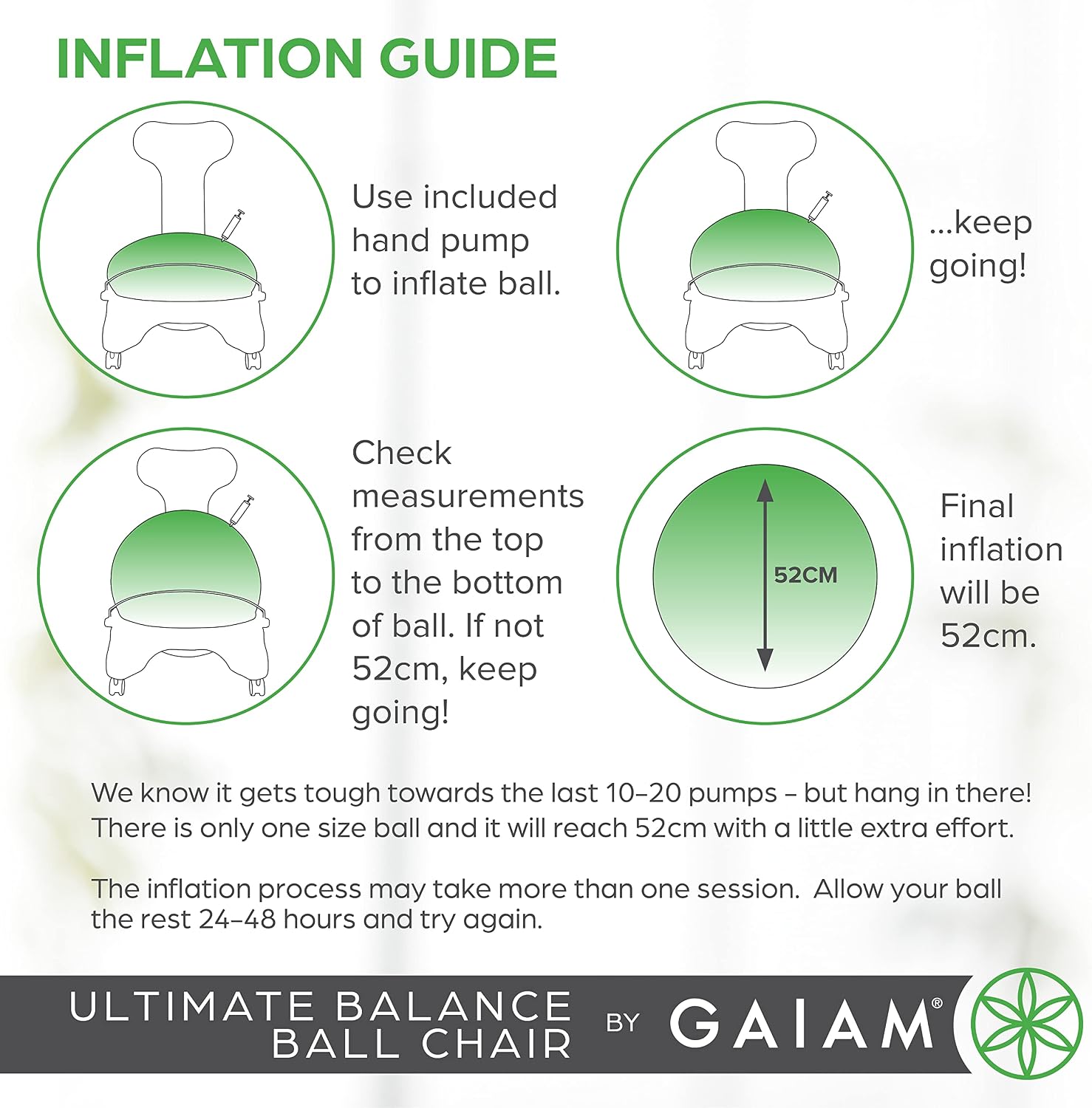 Gaiam Ultimate Balance Ball Chair, Swivel Base, Home & Office