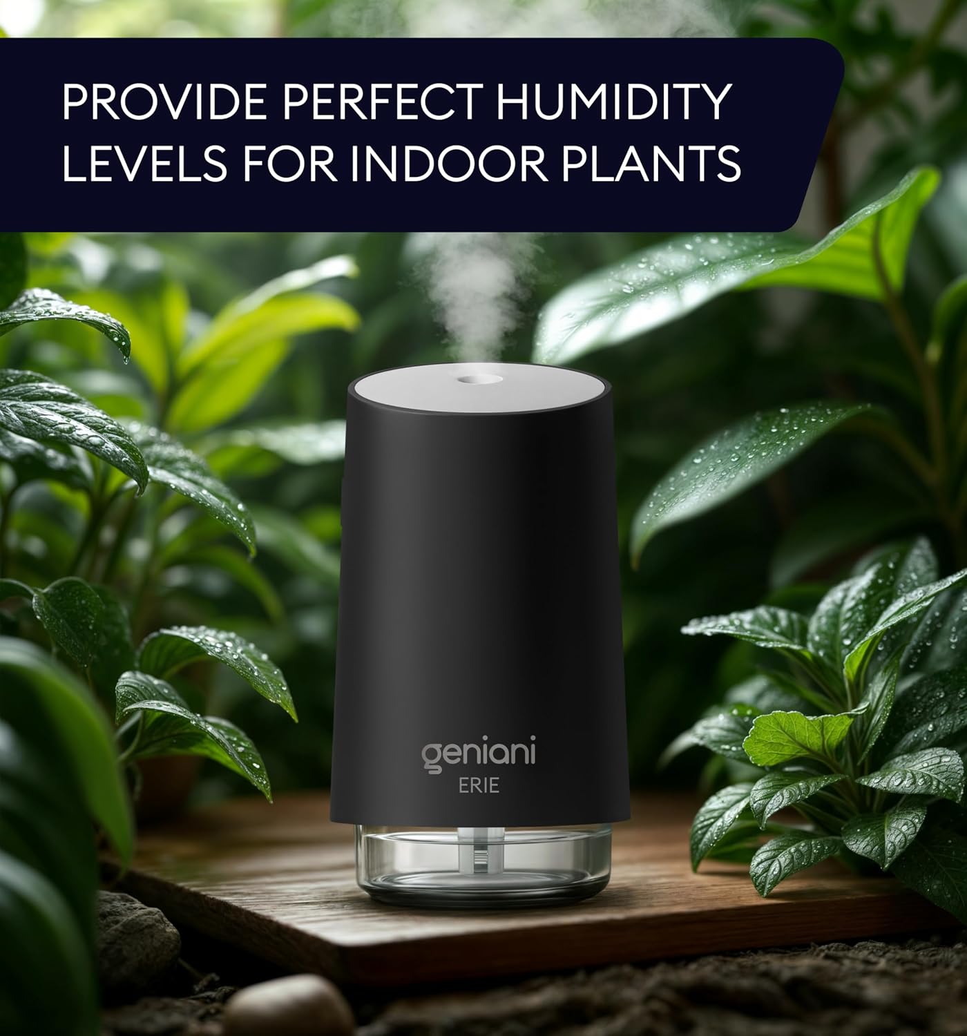 GENIANI Portable Cool Mist Humidifiers for Bedroom & Office - Ultrasonic Humidifier for Home, Baby, Small Room with Auto Shut Off
