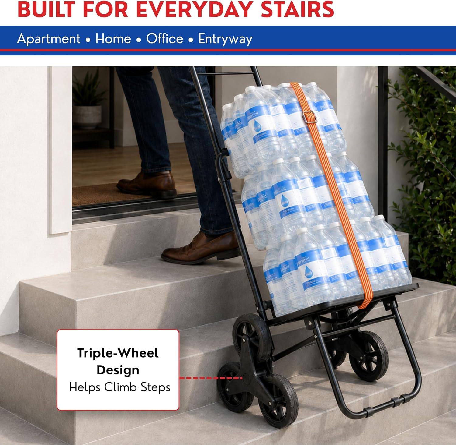 Shopping Cart, Super Loading Grocery Trolley, 220 lbs Capacity