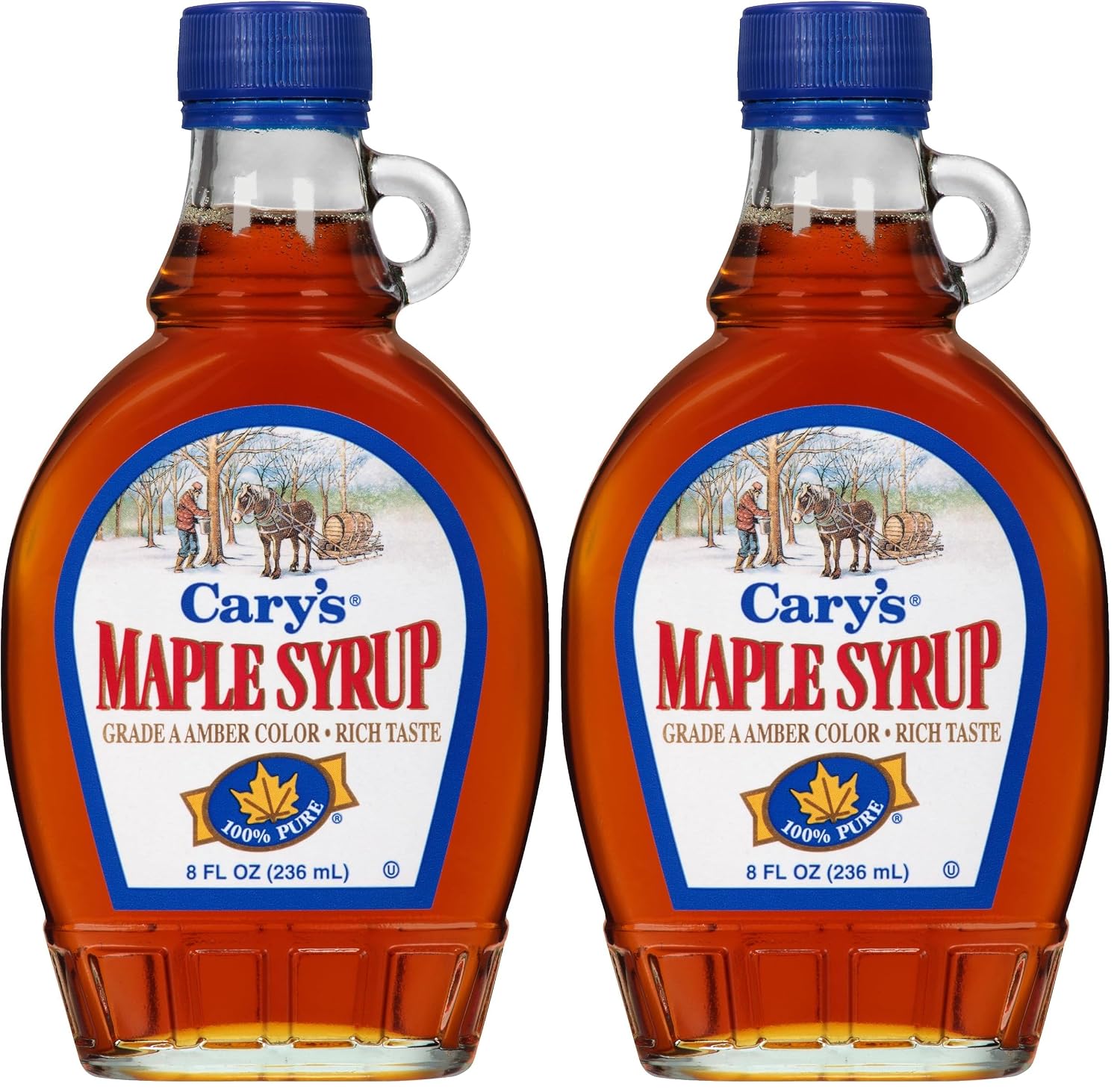 Cary's Pure Maple Syrup, Grade A Amber, 8 Fluid Ounces
