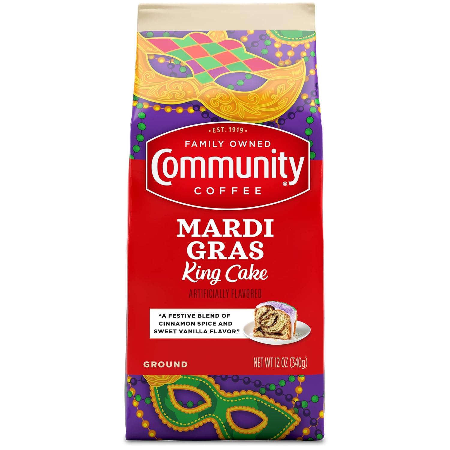 Community Coffee Caramel Cookie Butter Flavored 12 Ounces, Medium Roast Ground Coffee, 12 Ounce Bag (Pack of 1)