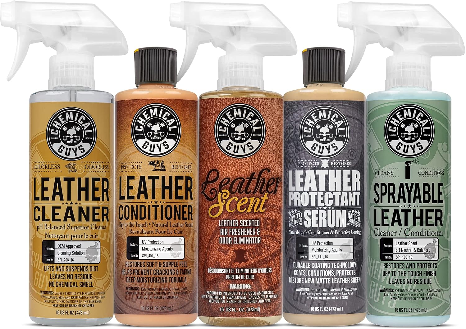 Chemical Guys, Vintage Series Leather Conditioner for Car Interiors, 16 oz | Nourishes and conditions natural, synthetic and faux leather seats, keeping them soft, supple and protected
