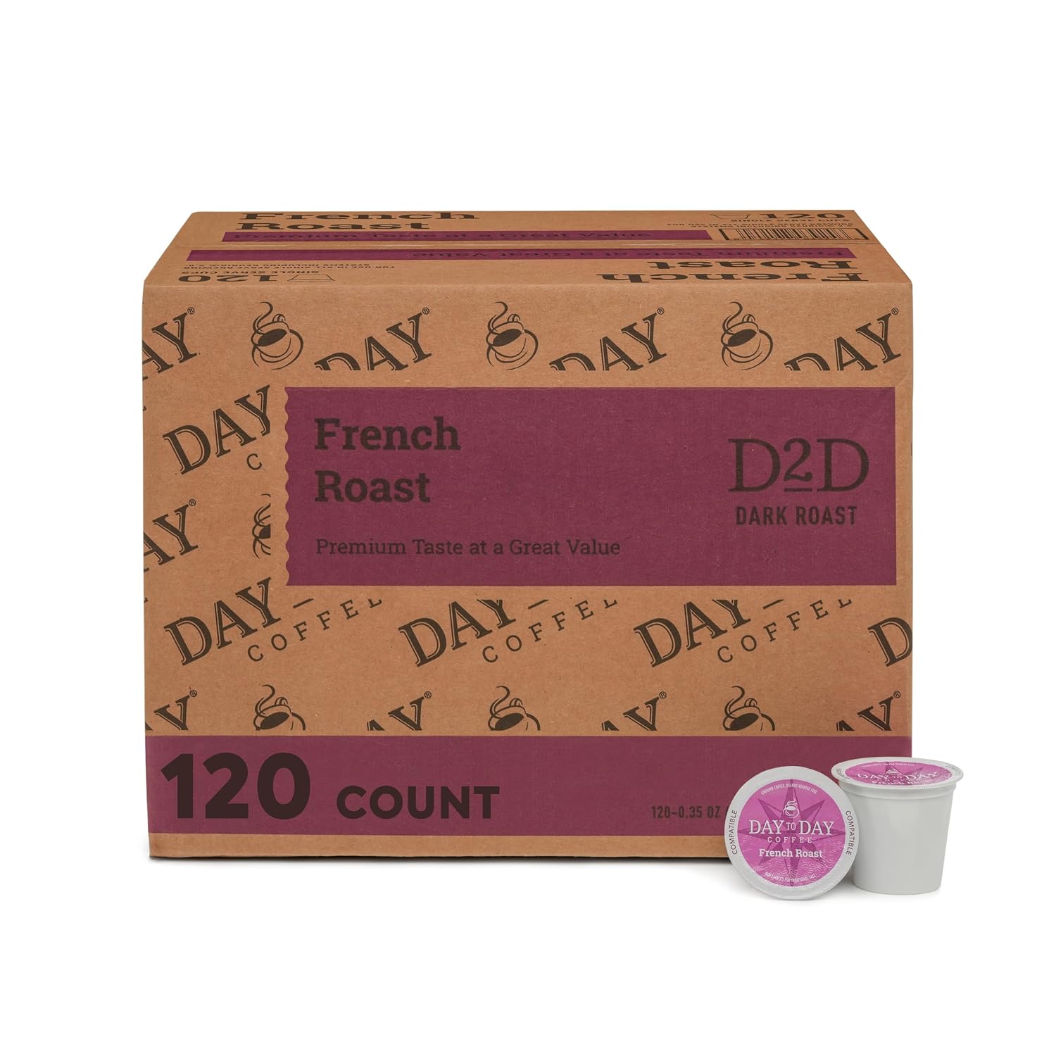 Day To Day Coffee Pods, Breakfast Blend Medium Roast, 120 Count K-Cup | Compatible with Keurig K-Cup brewers. Bulk single serve pods for everyday morning coffee at home, office or breakroom