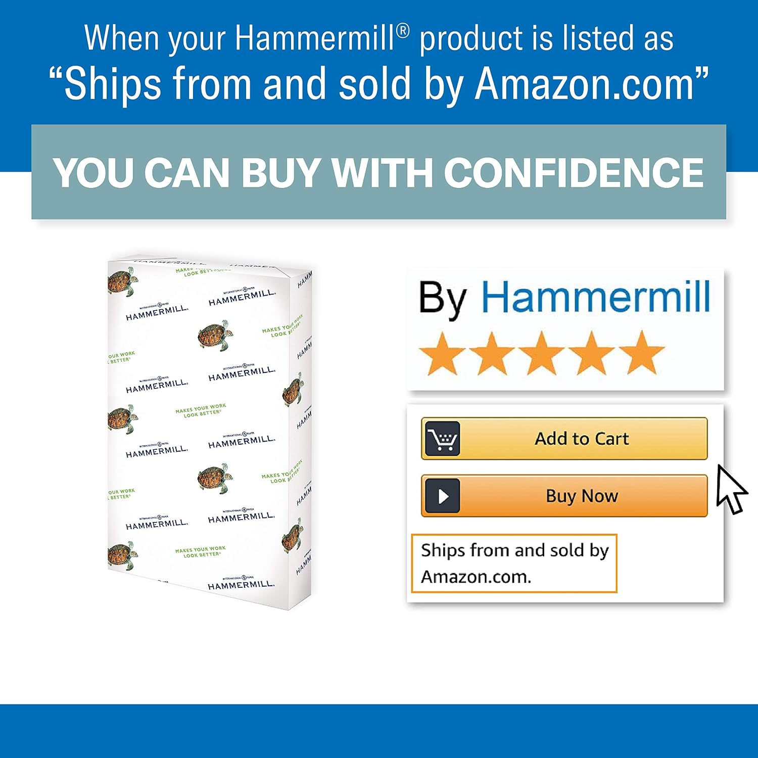 Hammermill Colored Paper, 20 lb Blue Printer Paper, 8.5 x 11 - Made in the USA, Pastel Paper, 103309R - 1 Ream (500 Sheets)