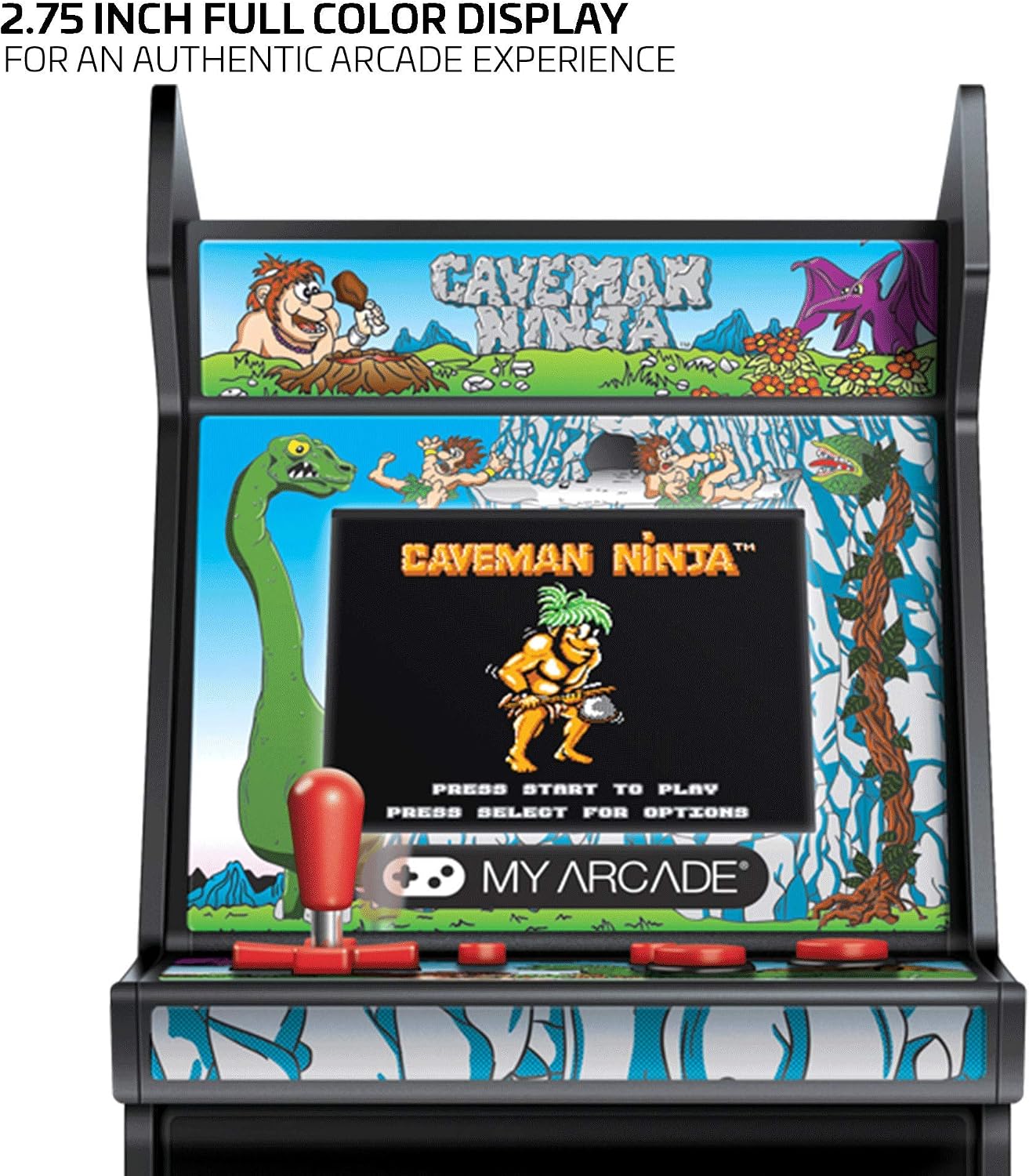 My Arcade Micro Player Mini Arcade Machine: Galaga Video Game, Fully Playable, 6.75 Inch Collectible, Color Display, Speaker, Volume Buttons, Headphone Jack - Electronic Games