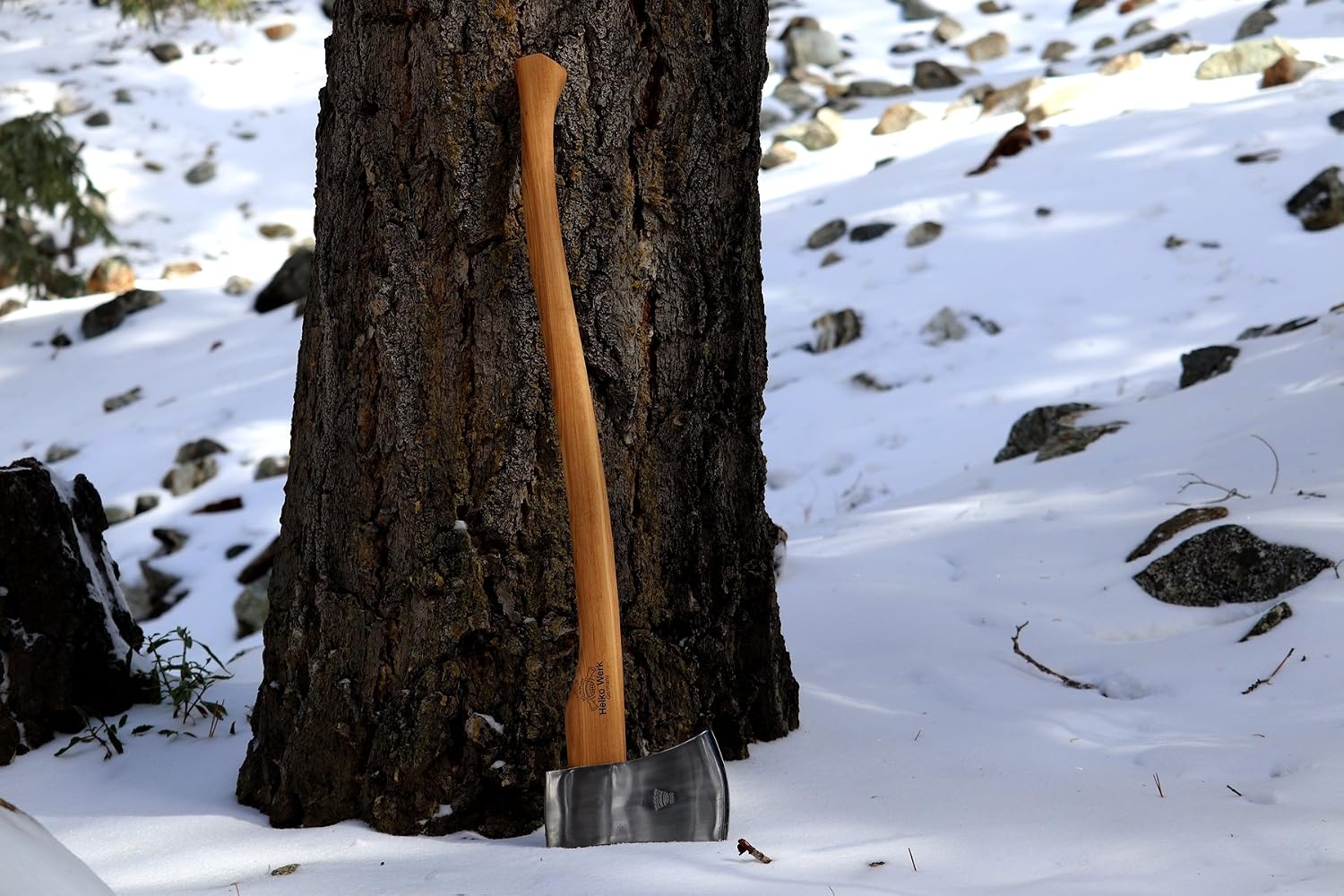 1844 Helko Werk Germany Classic Expedition Felling Axe (10497) | Made in Germany Large Felling Axe for Heavy Duty Felling Trees Cutting Wood and Timber Head 4.5lb, Handle 35 inches